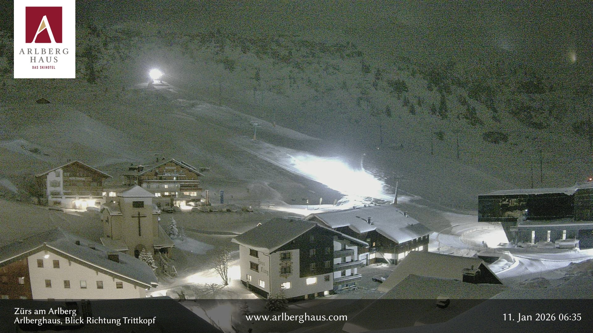 Archiv Foto Webcam Zürs: Hotel Arlberghaus