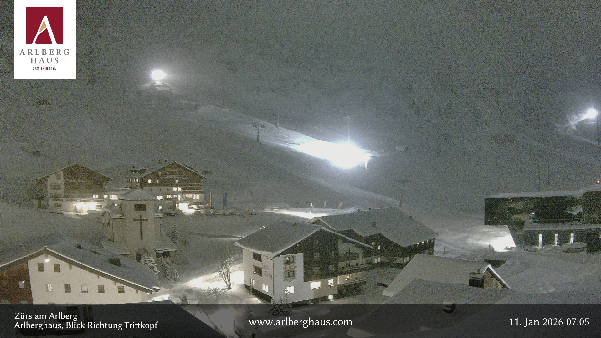 Archiv Foto Webcam Zürs: Hotel Arlberghaus