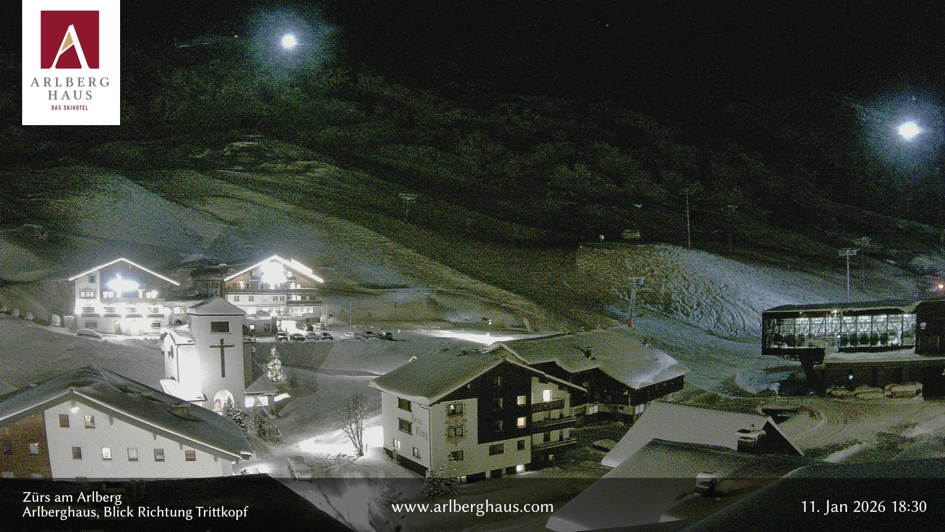 Archiv Foto Webcam Zürs: Hotel Arlberghaus