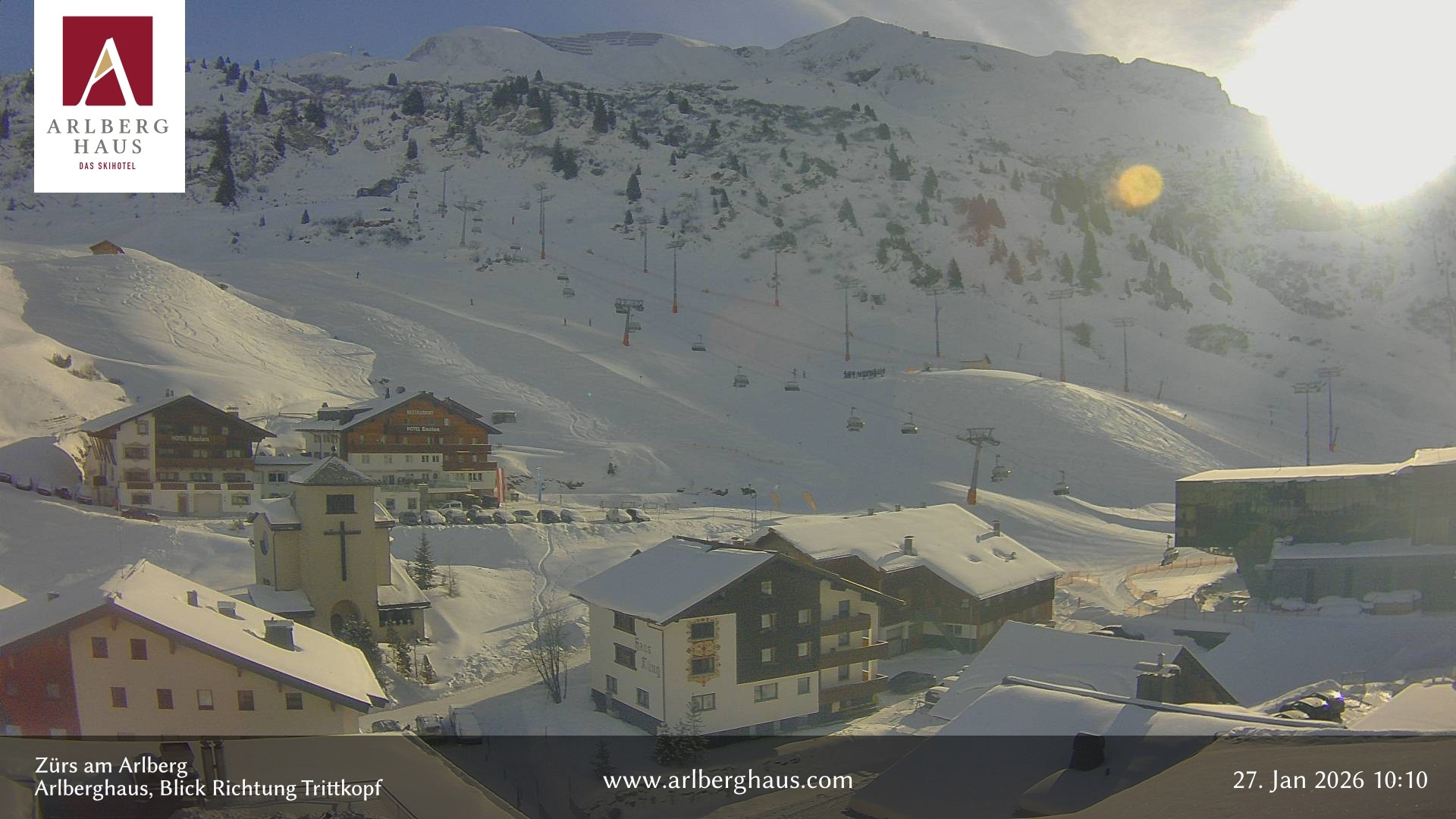 Archived image Webcam Arlberghaus at Zuers