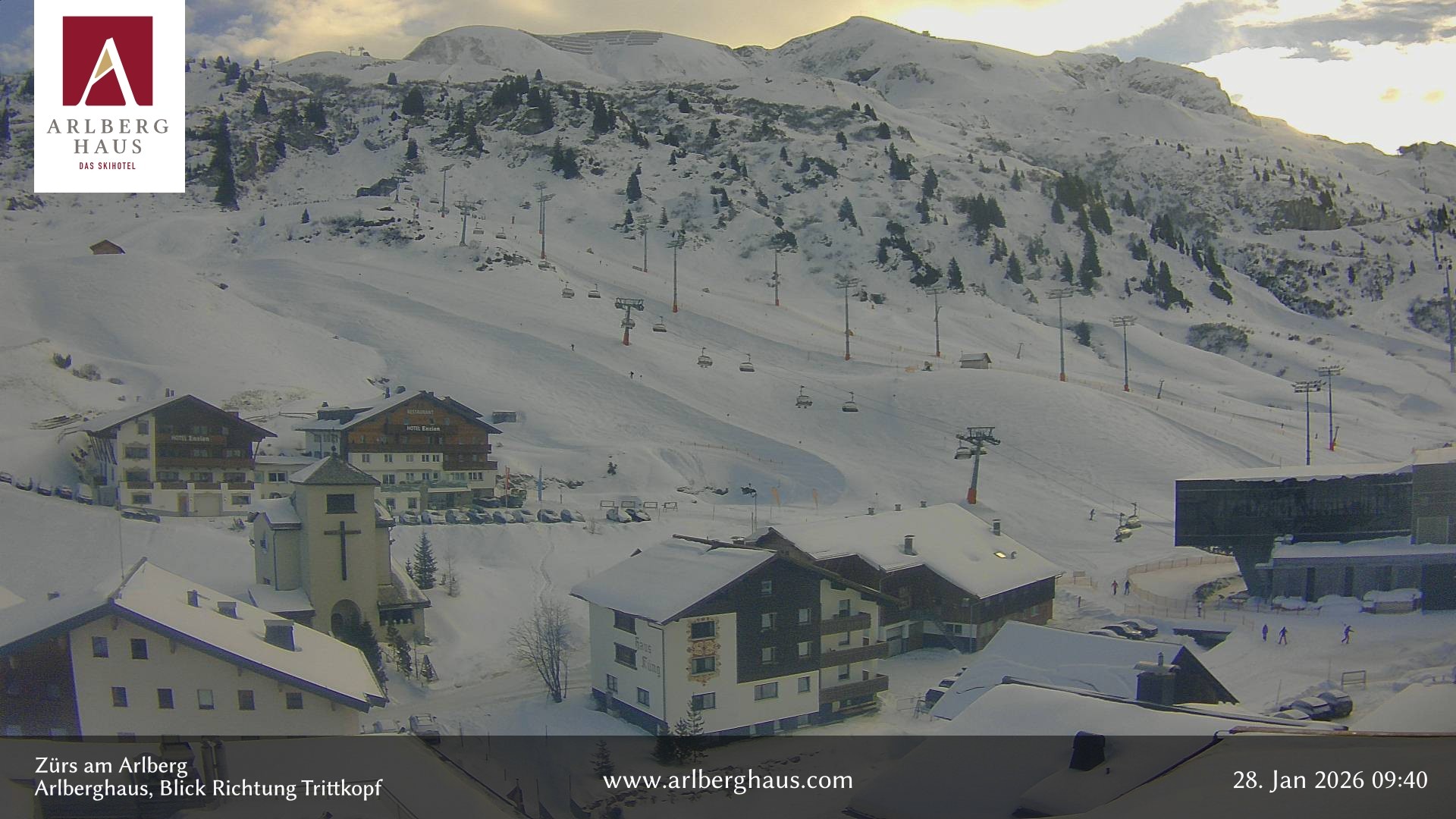 Archiv Foto Webcam Zürs: Hotel Arlberghaus