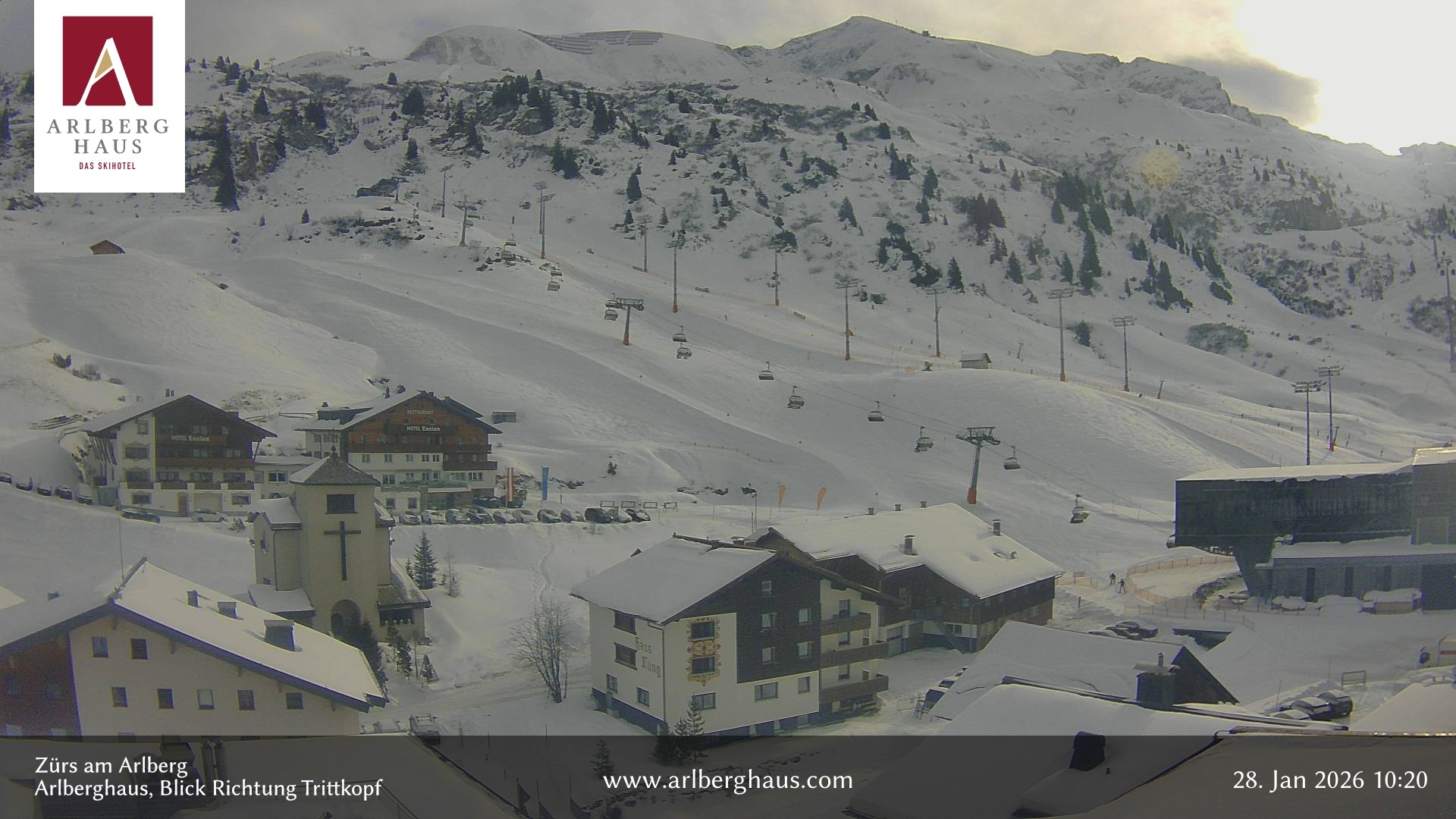 Archiv Foto Webcam Zürs: Hotel Arlberghaus