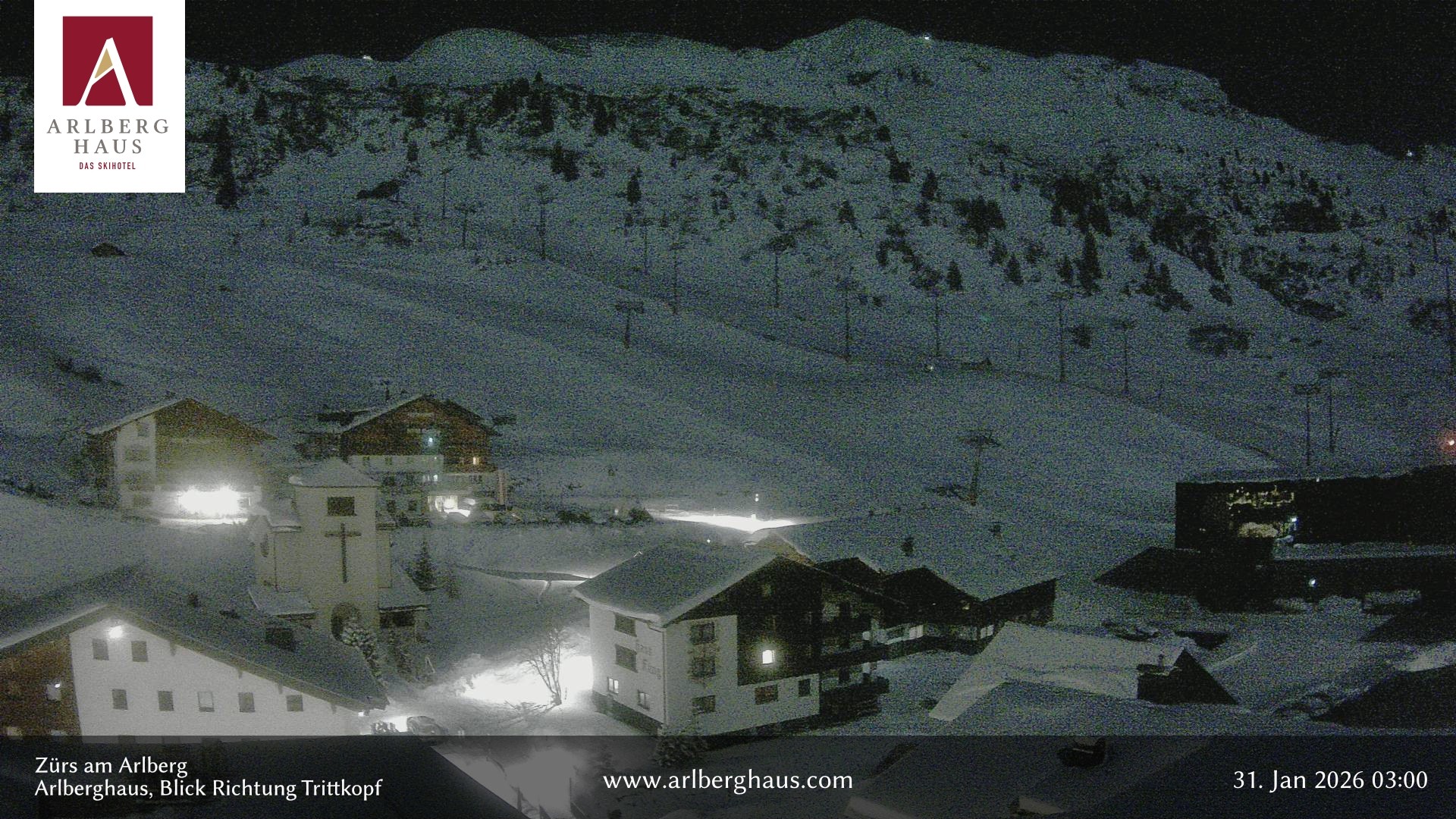 Archiv Foto Webcam Zürs: Hotel Arlberghaus