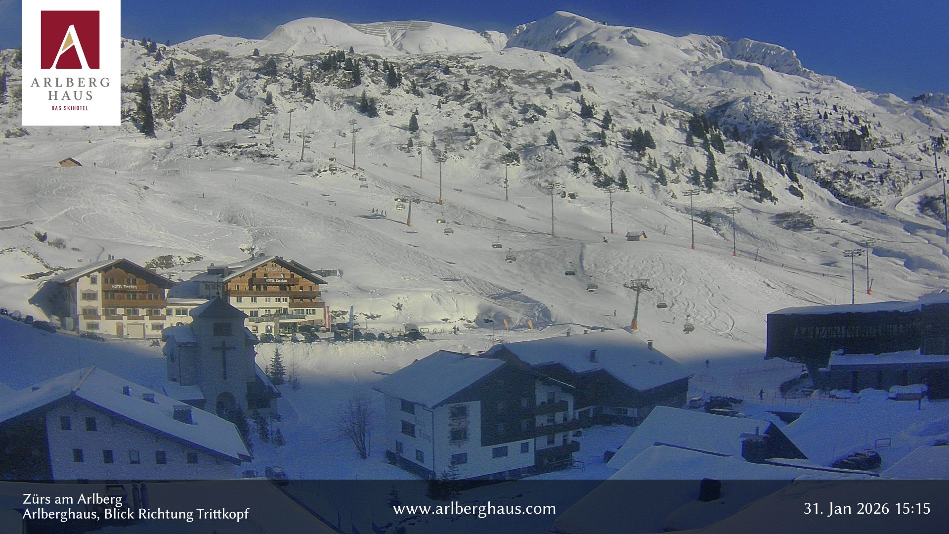 Archived image Webcam Arlberghaus at Zuers