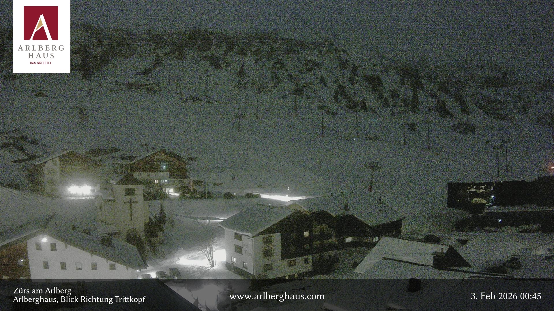 Archiv Foto Webcam Zürs: Hotel Arlberghaus