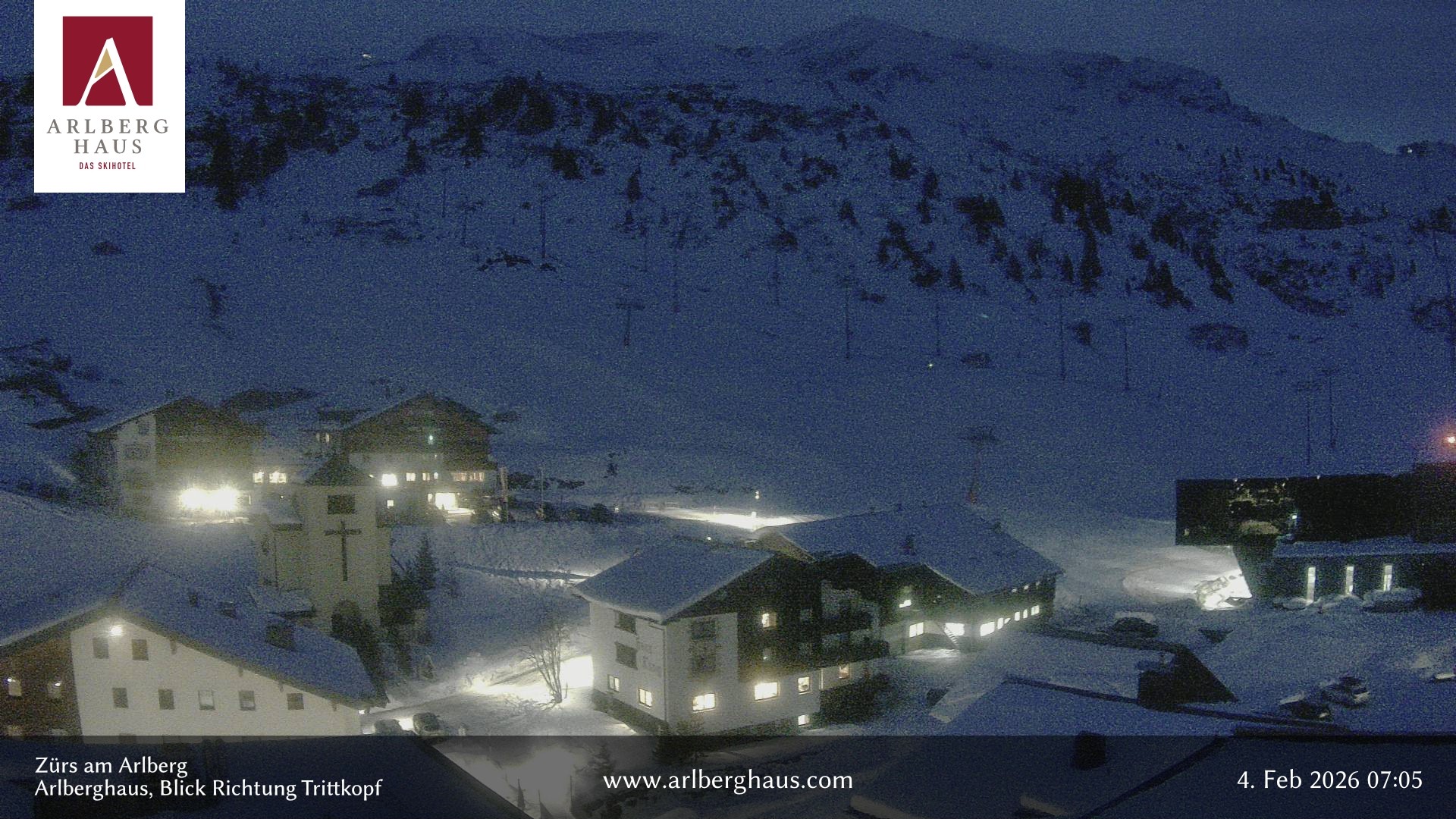 Archiv Foto Webcam Zürs: Hotel Arlberghaus
