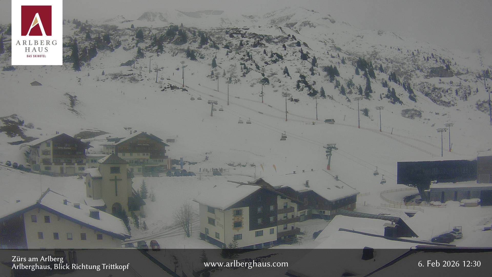 Archiv Foto Webcam Zürs: Hotel Arlberghaus