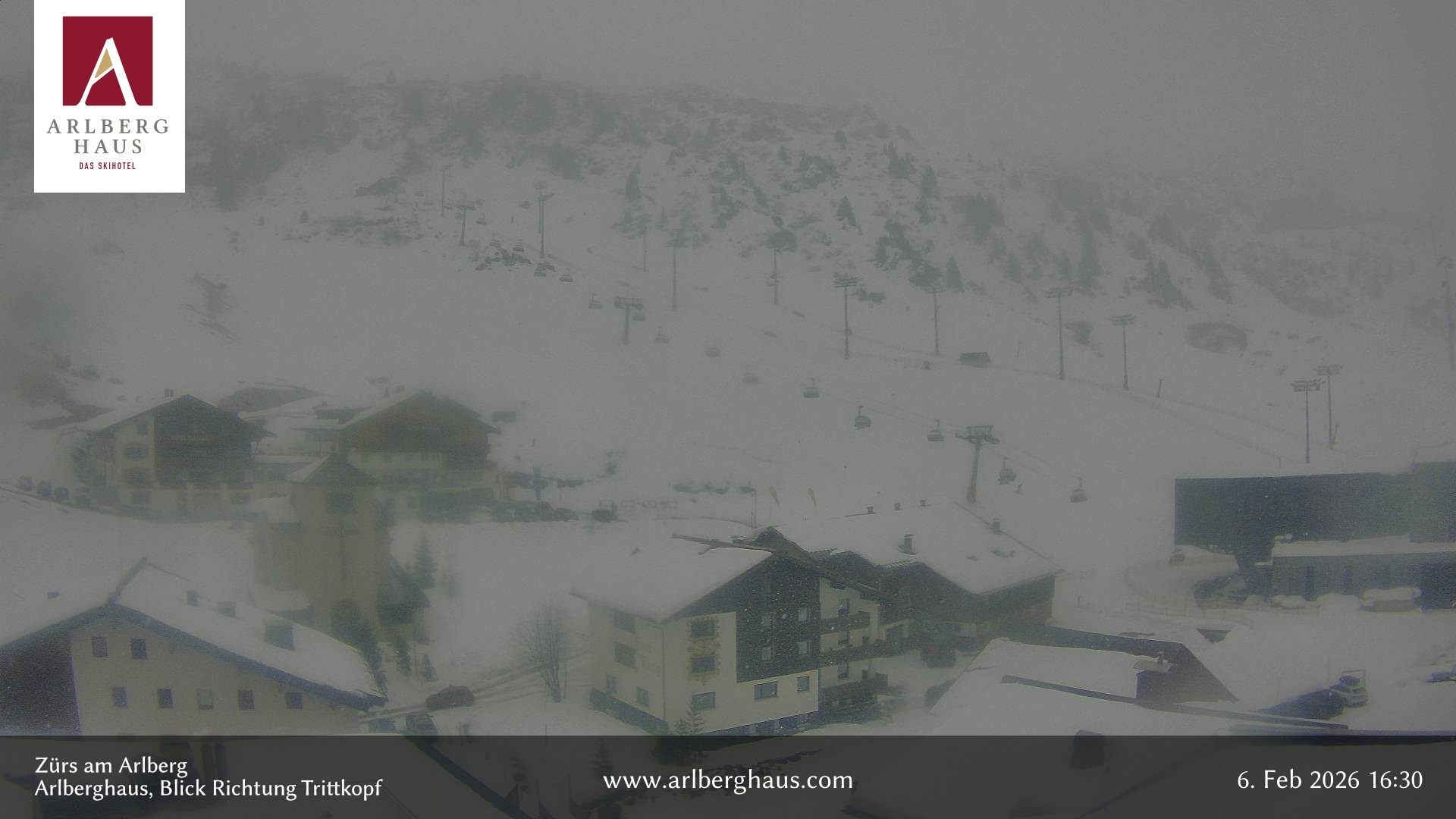 Archiv Foto Webcam Zürs: Hotel Arlberghaus