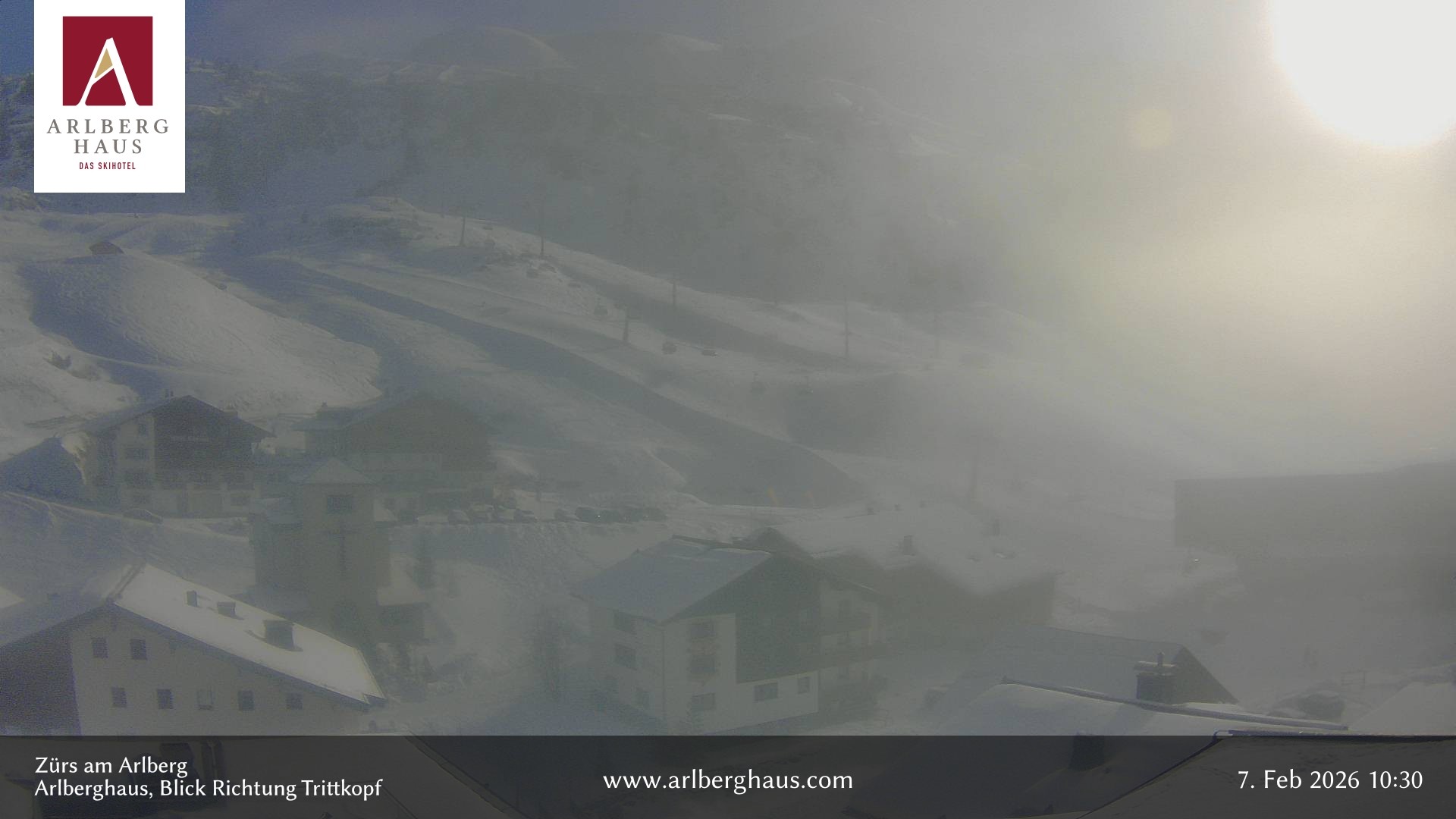 Archived image Webcam Arlberghaus at Zuers