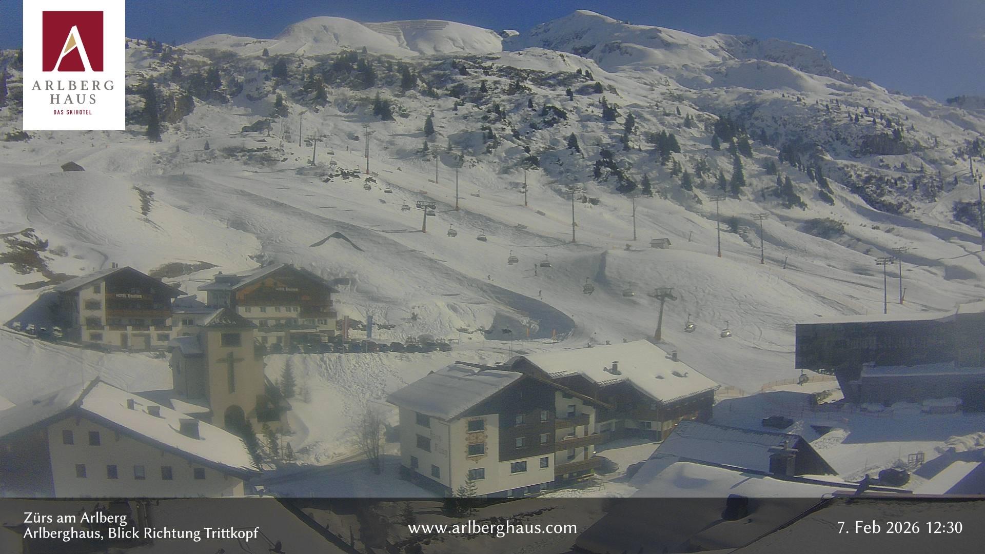 Archived image Webcam Arlberghaus at Zuers