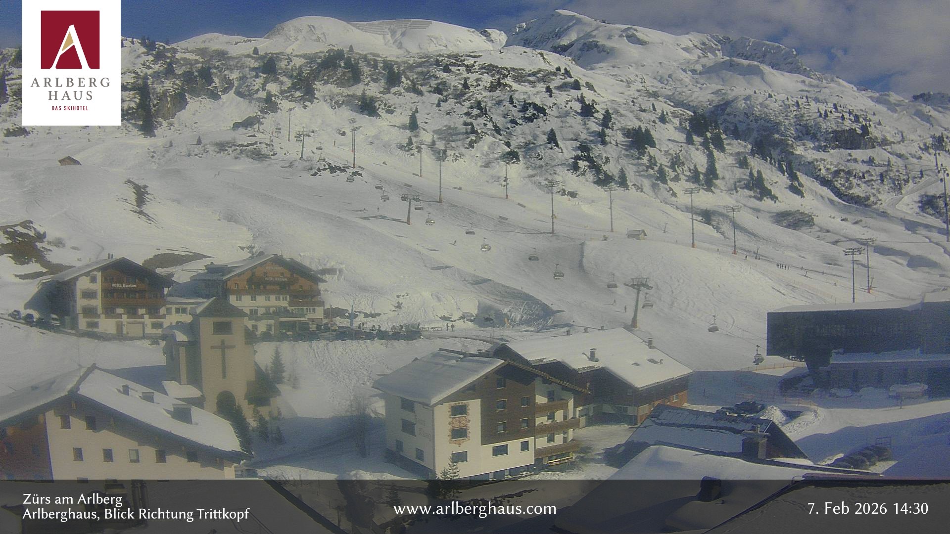 Archived image Webcam Arlberghaus at Zuers