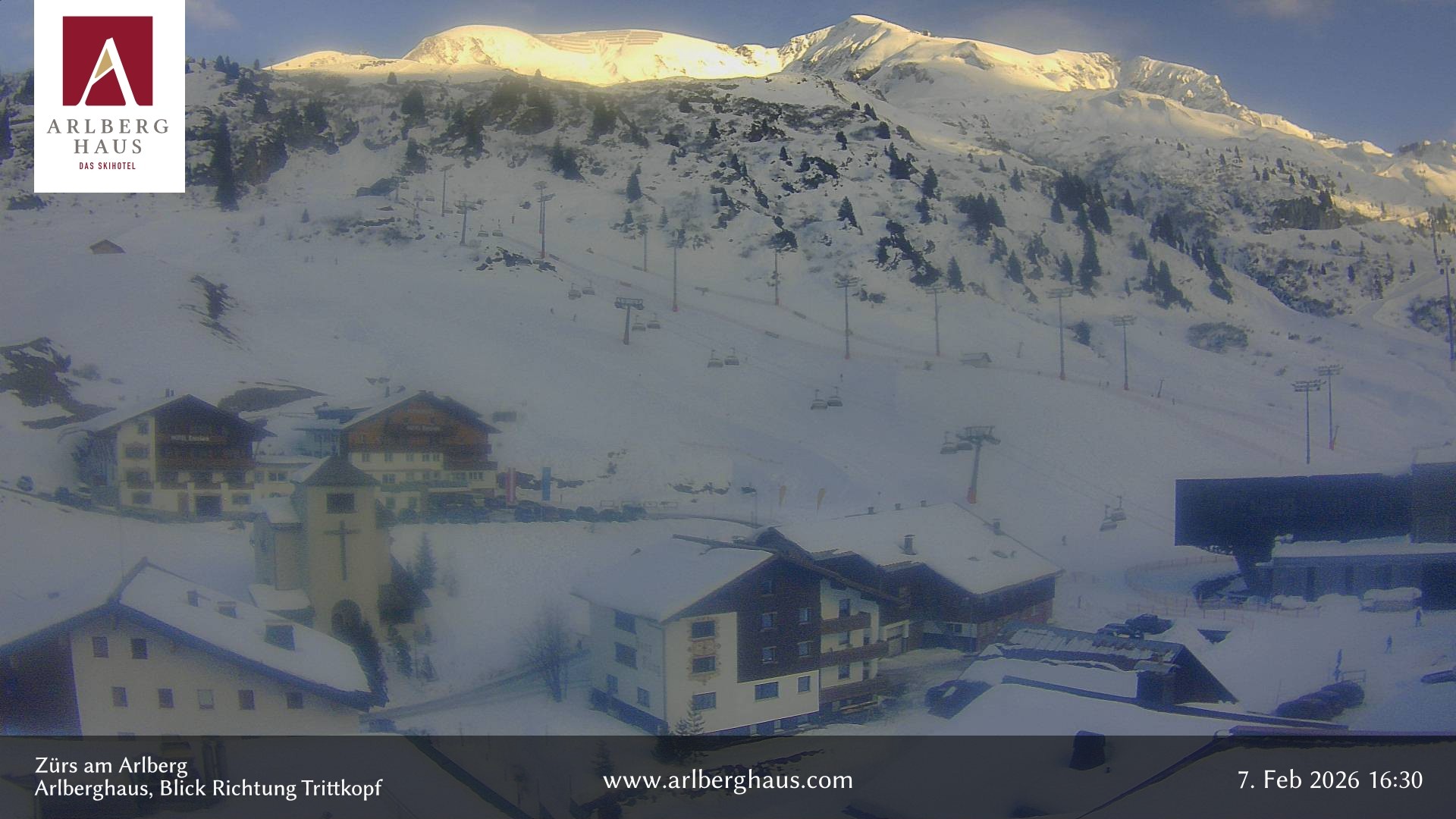 Archived image Webcam Arlberghaus at Zuers