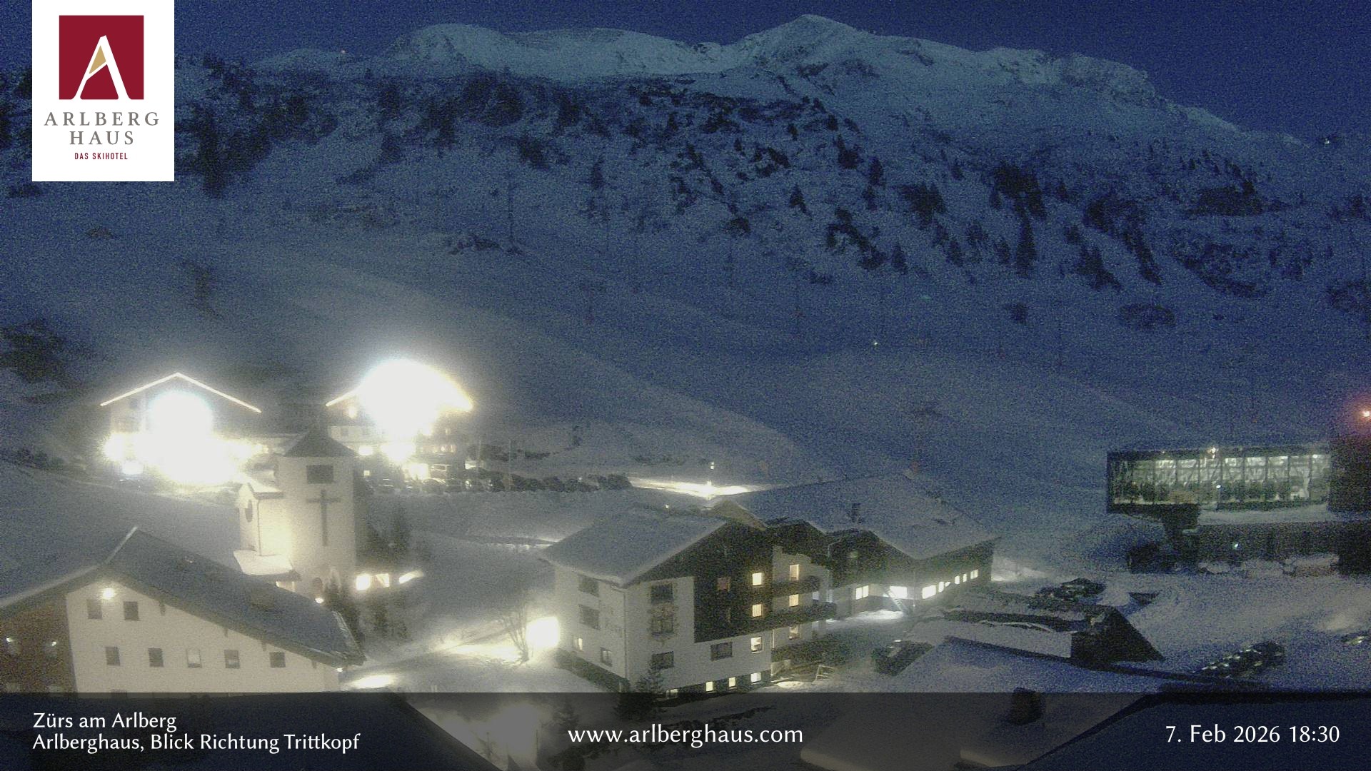 Archived image Webcam Arlberghaus at Zuers