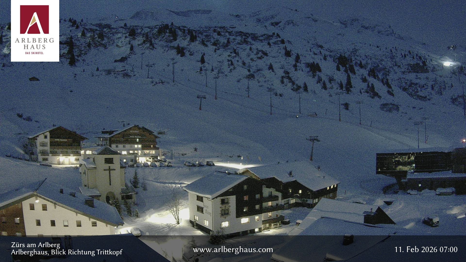 Archiv Foto Webcam Zürs: Hotel Arlberghaus