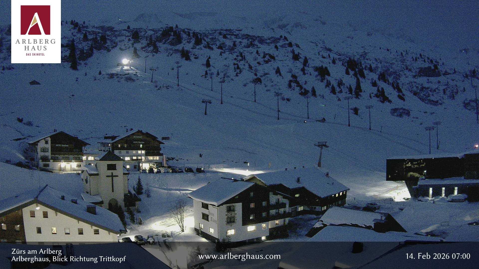 Archiv Foto Webcam Zürs: Hotel Arlberghaus
