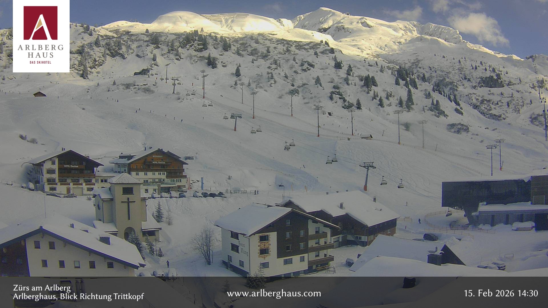 Archiv Foto Webcam Zürs: Hotel Arlberghaus
