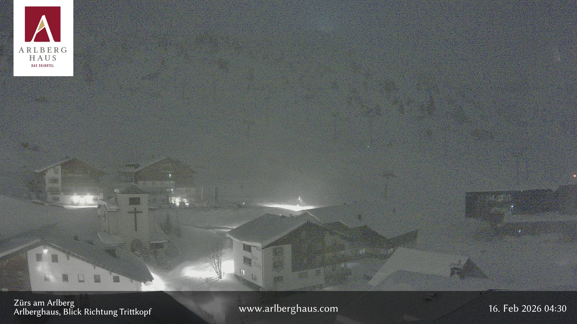 Archiv Foto Webcam Zürs: Hotel Arlberghaus