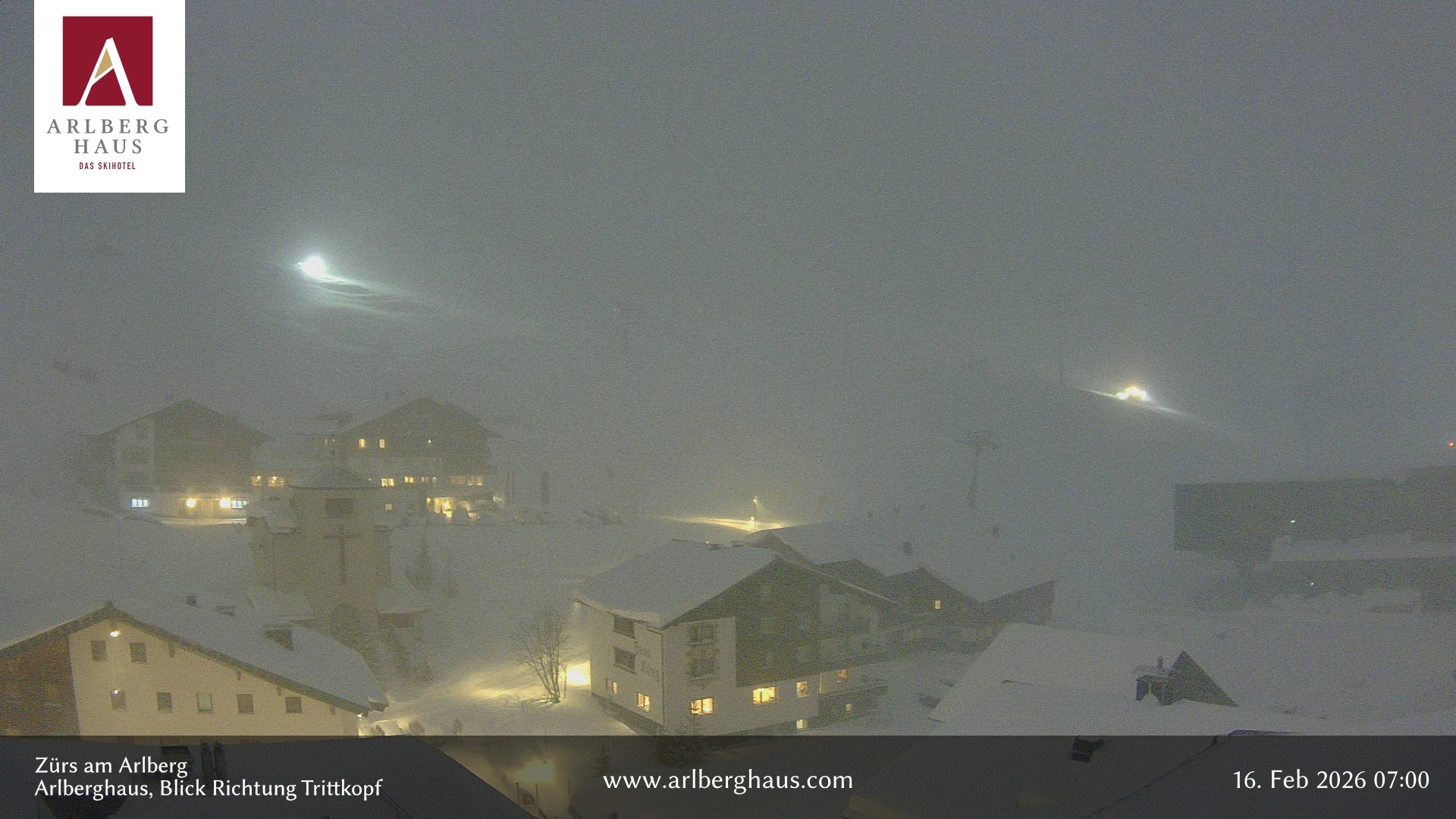 Archiv Foto Webcam Zürs: Hotel Arlberghaus