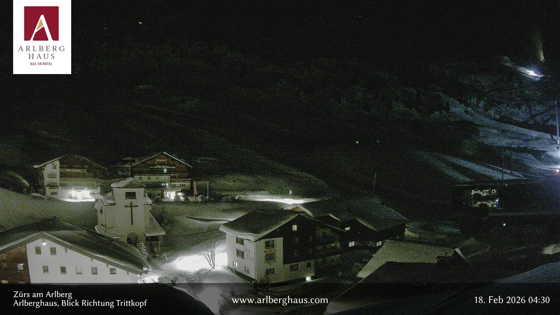 Archiv Foto Webcam Zürs: Hotel Arlberghaus