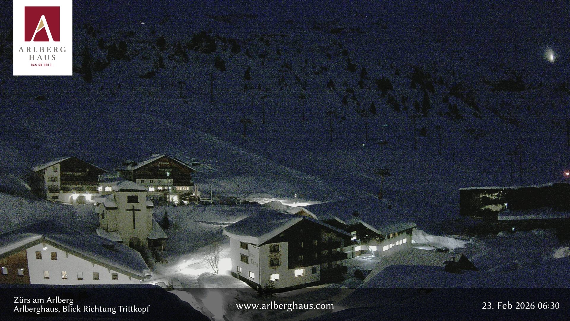 Archiv Foto Webcam Zürs: Hotel Arlberghaus