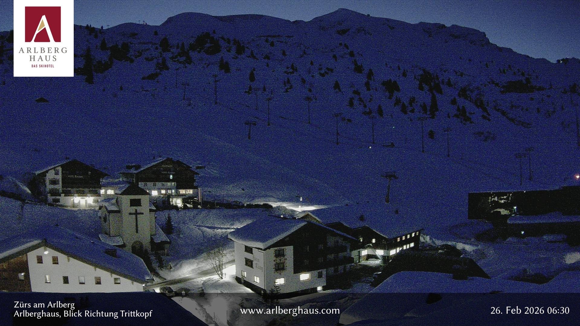 Archived image Webcam Arlberghaus at Zuers
