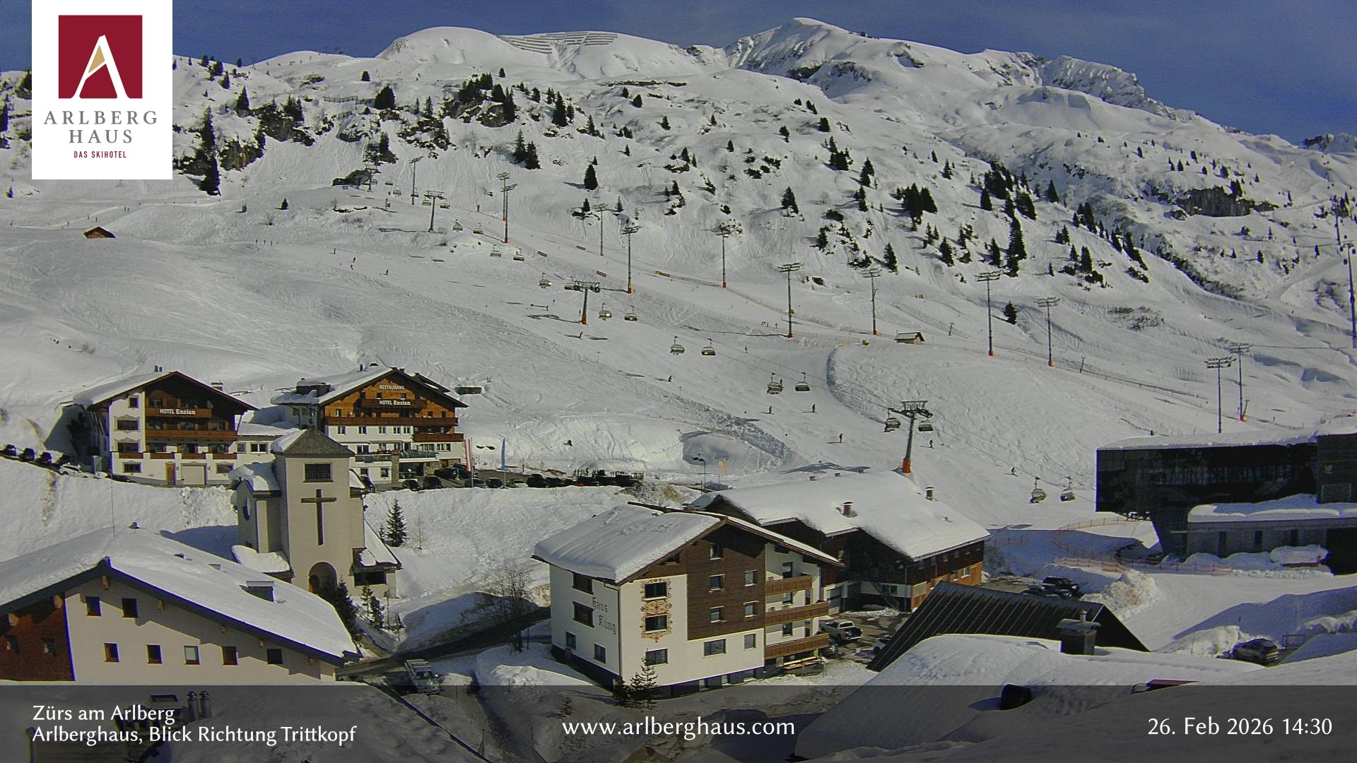 Archived image Webcam Arlberghaus at Zuers
