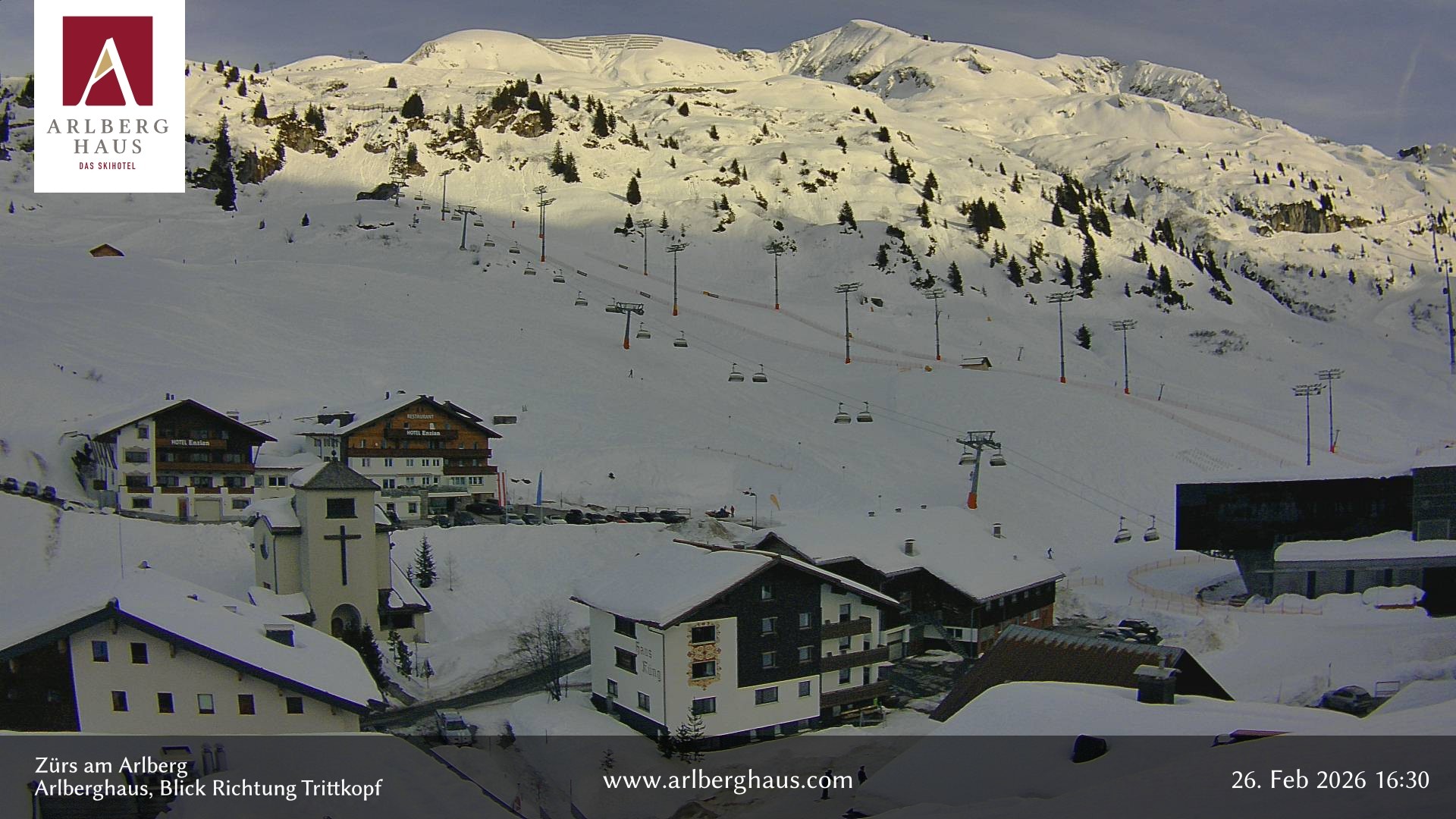 Archived image Webcam Arlberghaus at Zuers