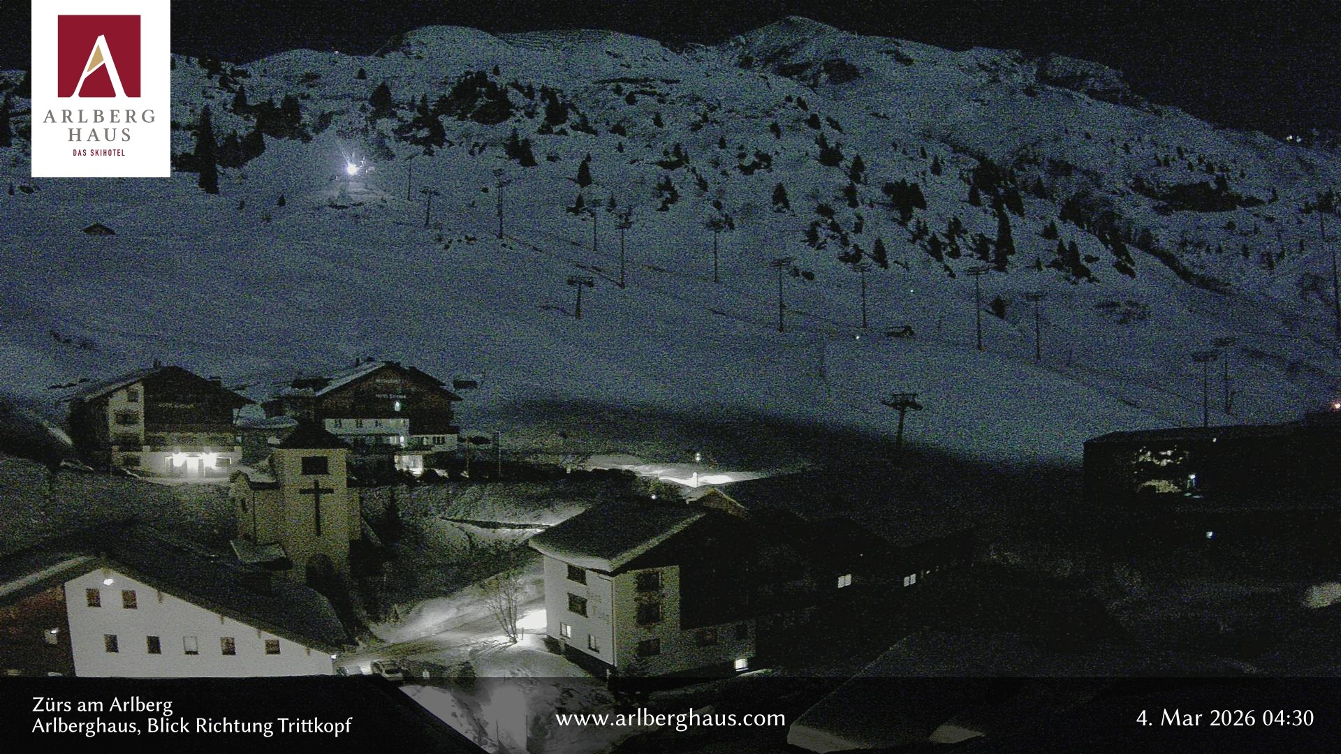 Archiv Foto Webcam Zürs: Hotel Arlberghaus