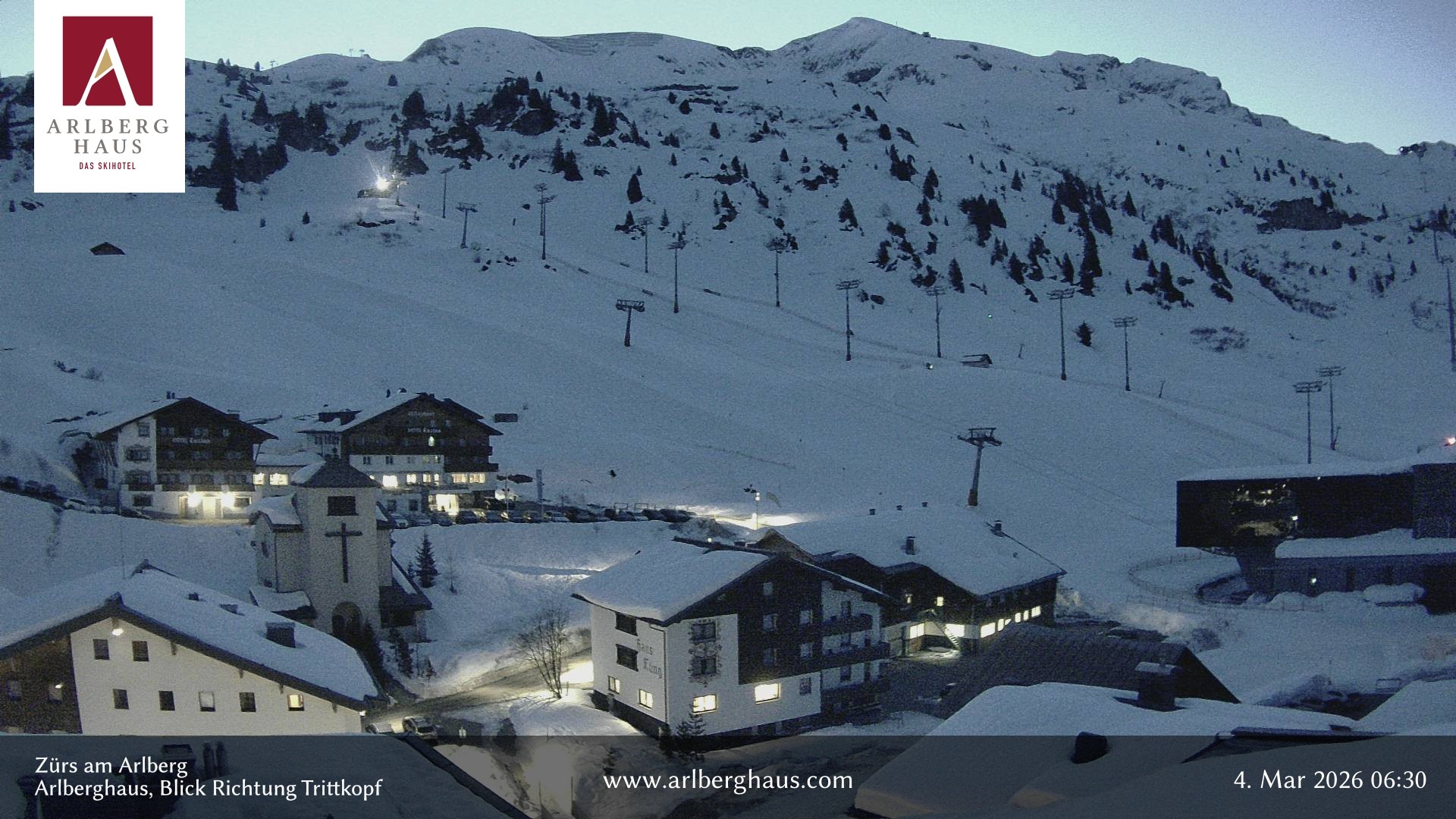 Archiv Foto Webcam Zürs: Hotel Arlberghaus