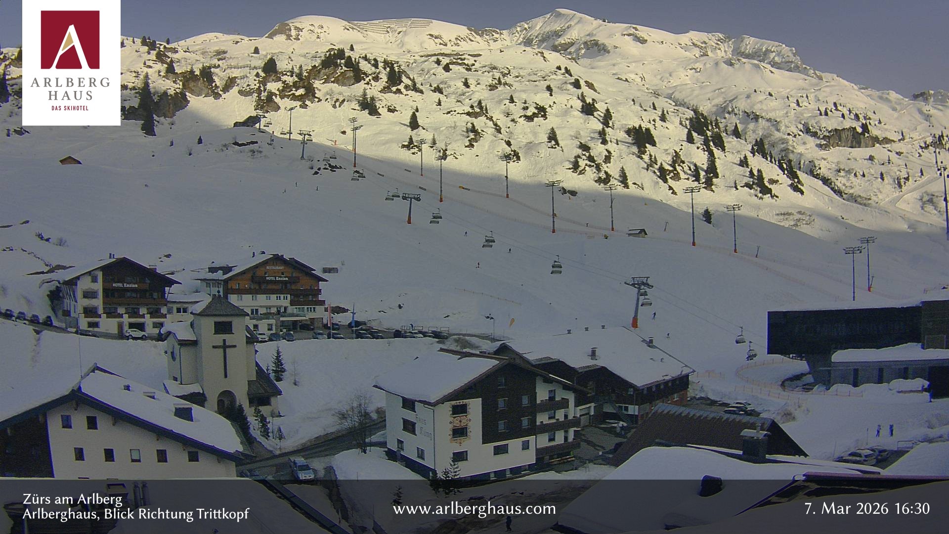 Archiv Foto Webcam Zürs: Hotel Arlberghaus