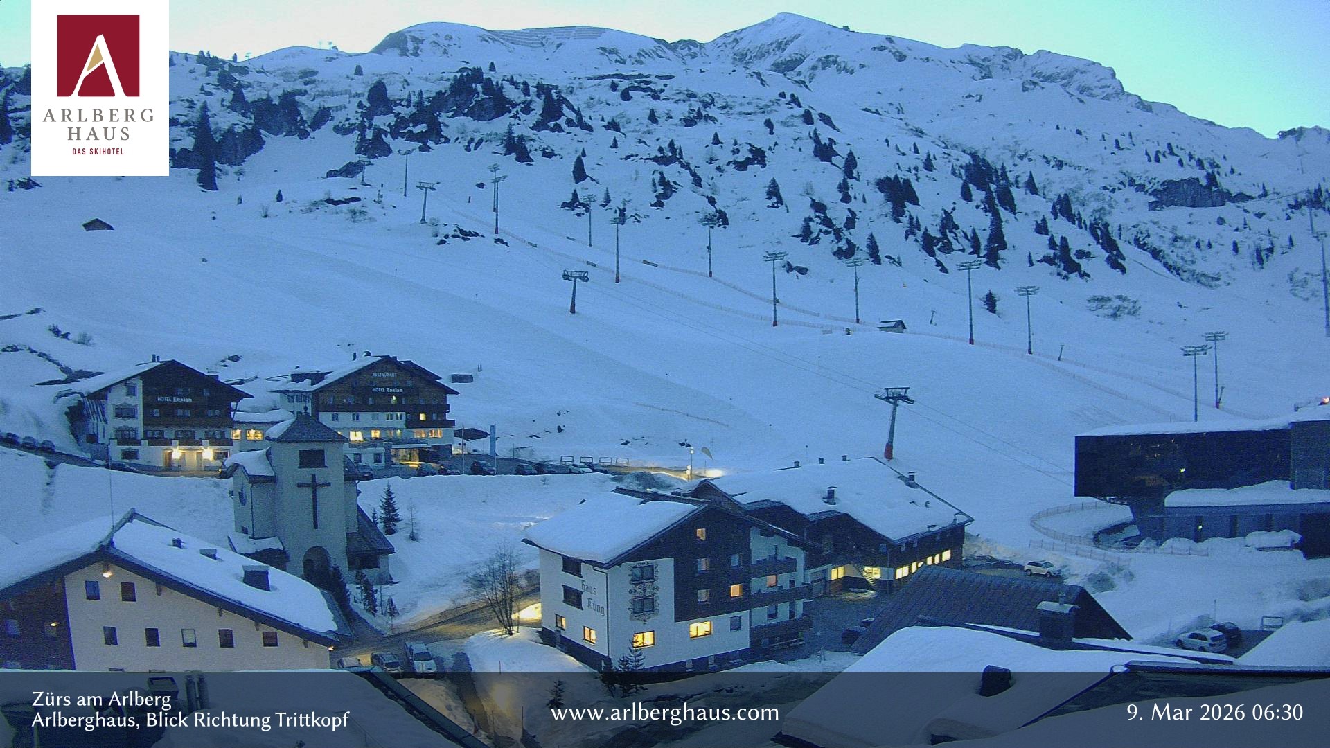 Archived image Webcam Arlberghaus at Zuers