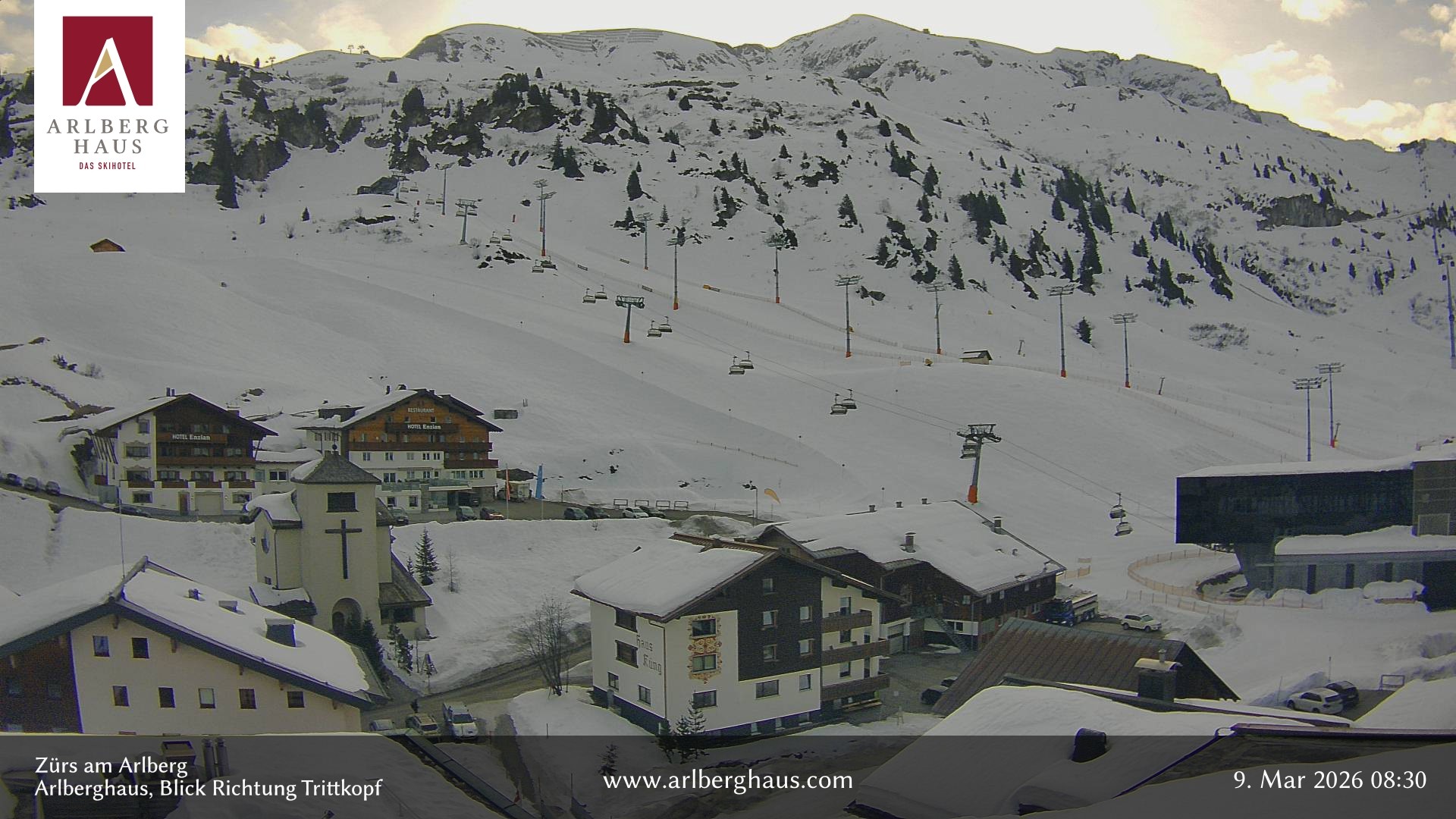 Archived image Webcam Arlberghaus at Zuers