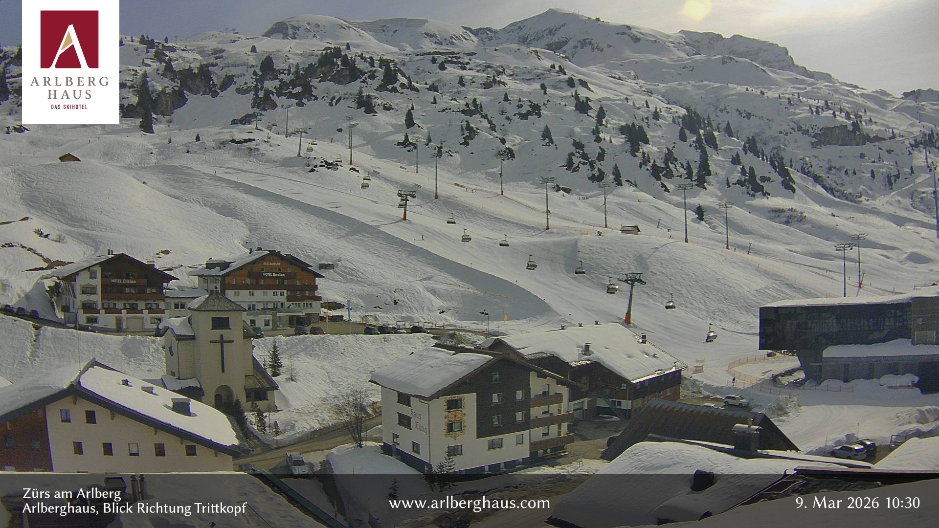 Archived image Webcam Arlberghaus at Zuers