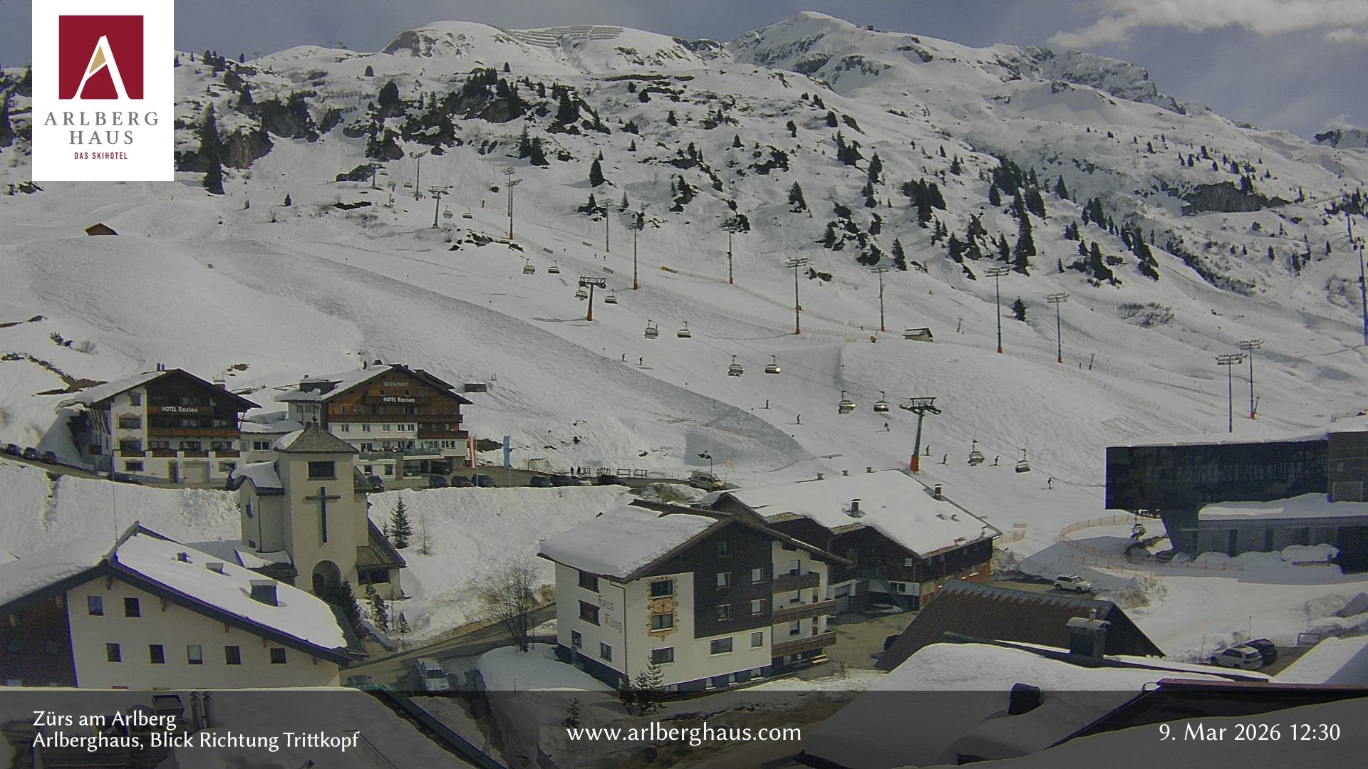 Archived image Webcam Arlberghaus at Zuers