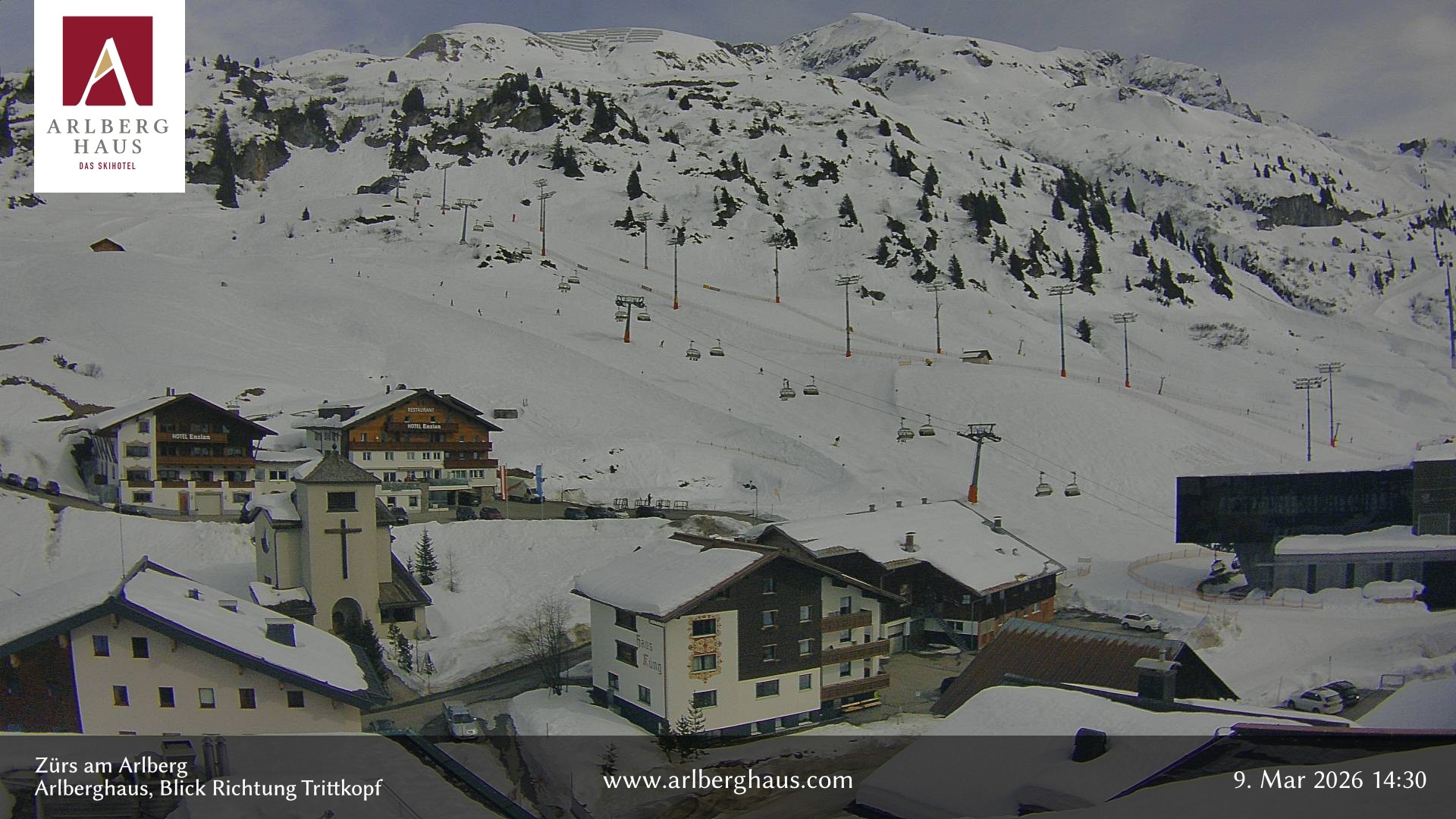 Archived image Webcam Arlberghaus at Zuers