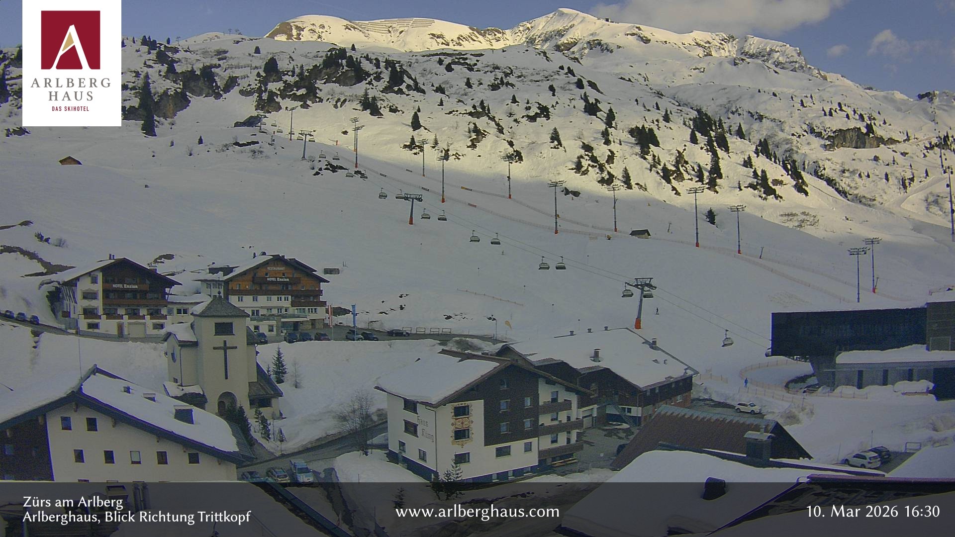 Archiv Foto Webcam Zürs: Hotel Arlberghaus