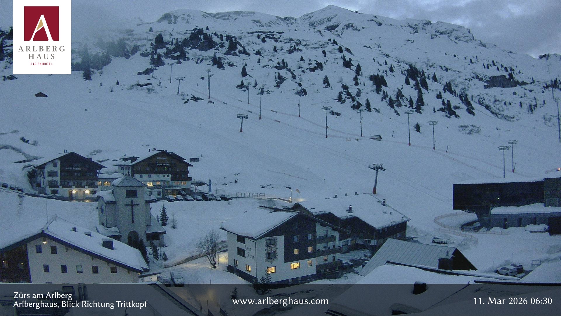 Archived image Webcam Arlberghaus at Zuers