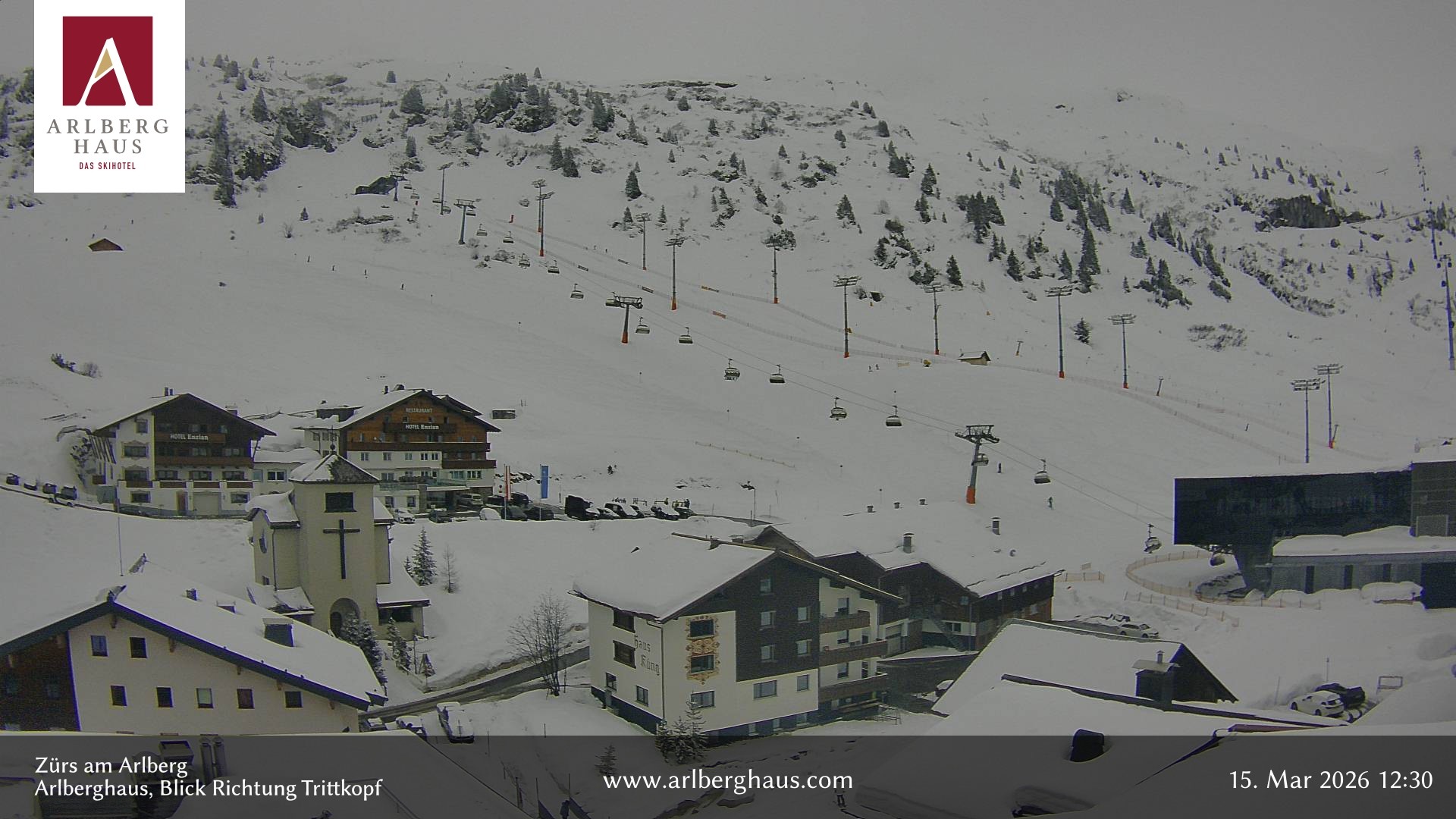 Archiv Foto Webcam Zürs: Hotel Arlberghaus