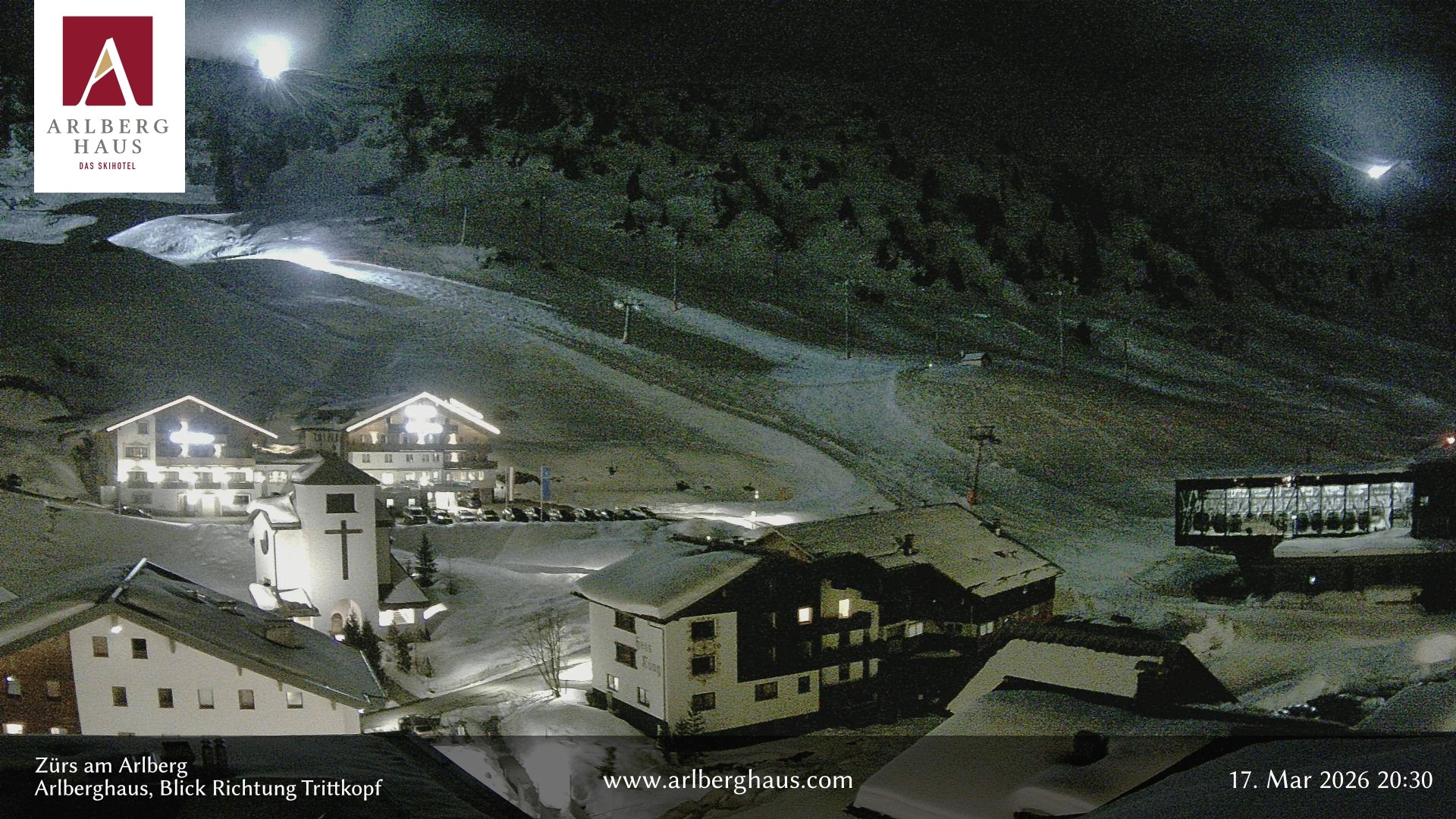 Archiv Foto Webcam Zürs: Hotel Arlberghaus