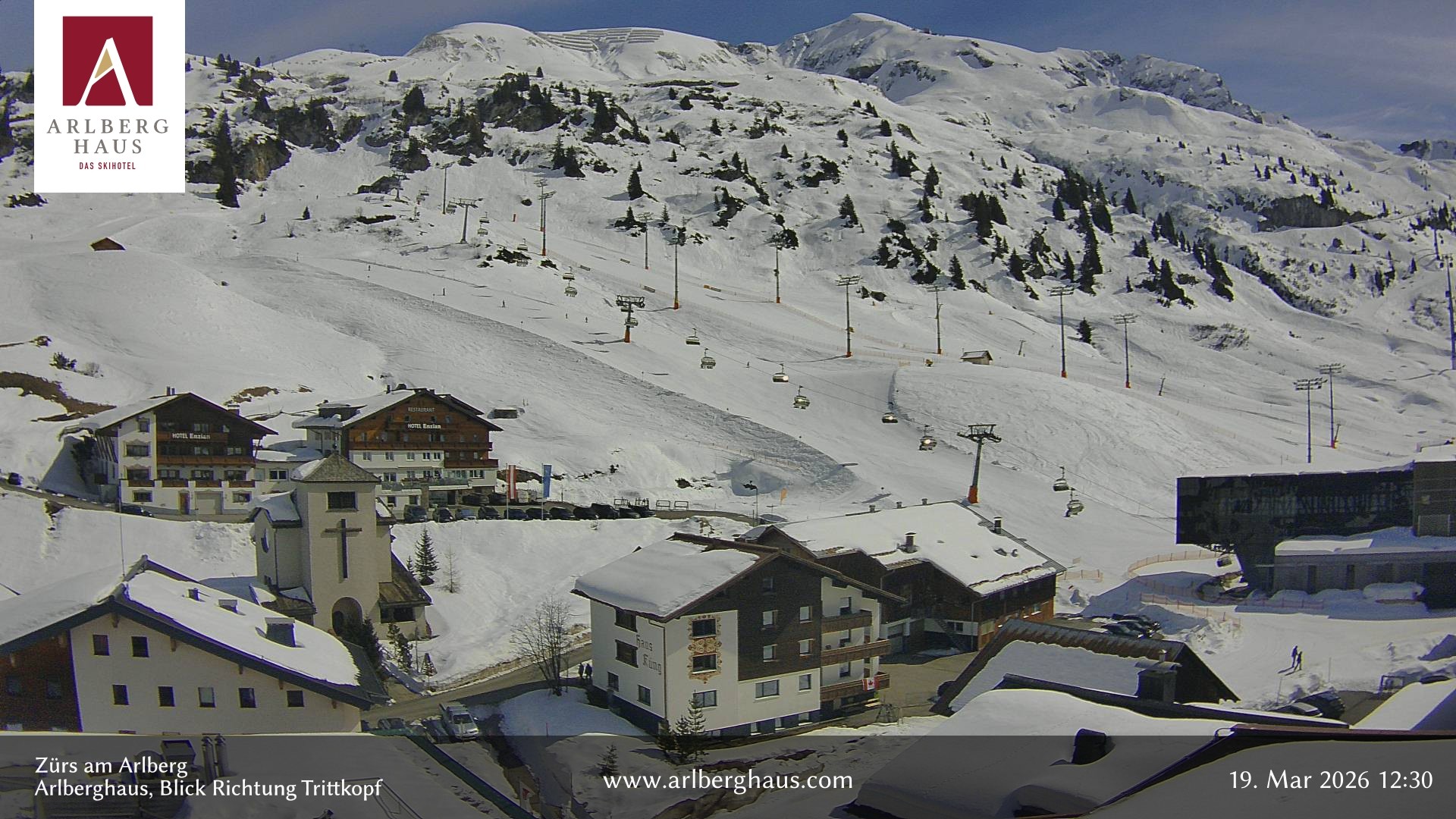 Archived image Webcam Arlberghaus at Zuers