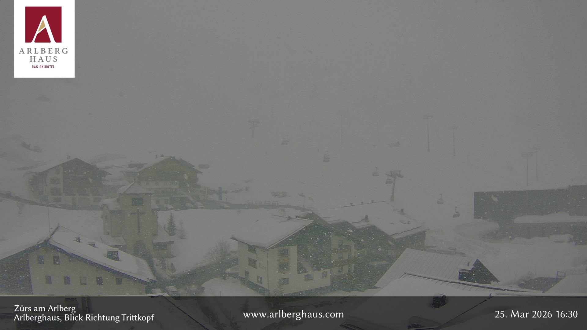 Archived image Webcam Arlberghaus at Zuers