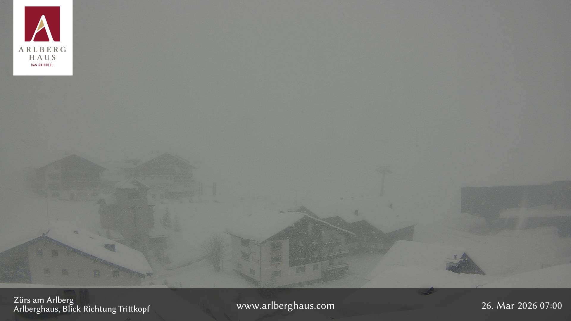 Archiv Foto Webcam Zürs: Hotel Arlberghaus