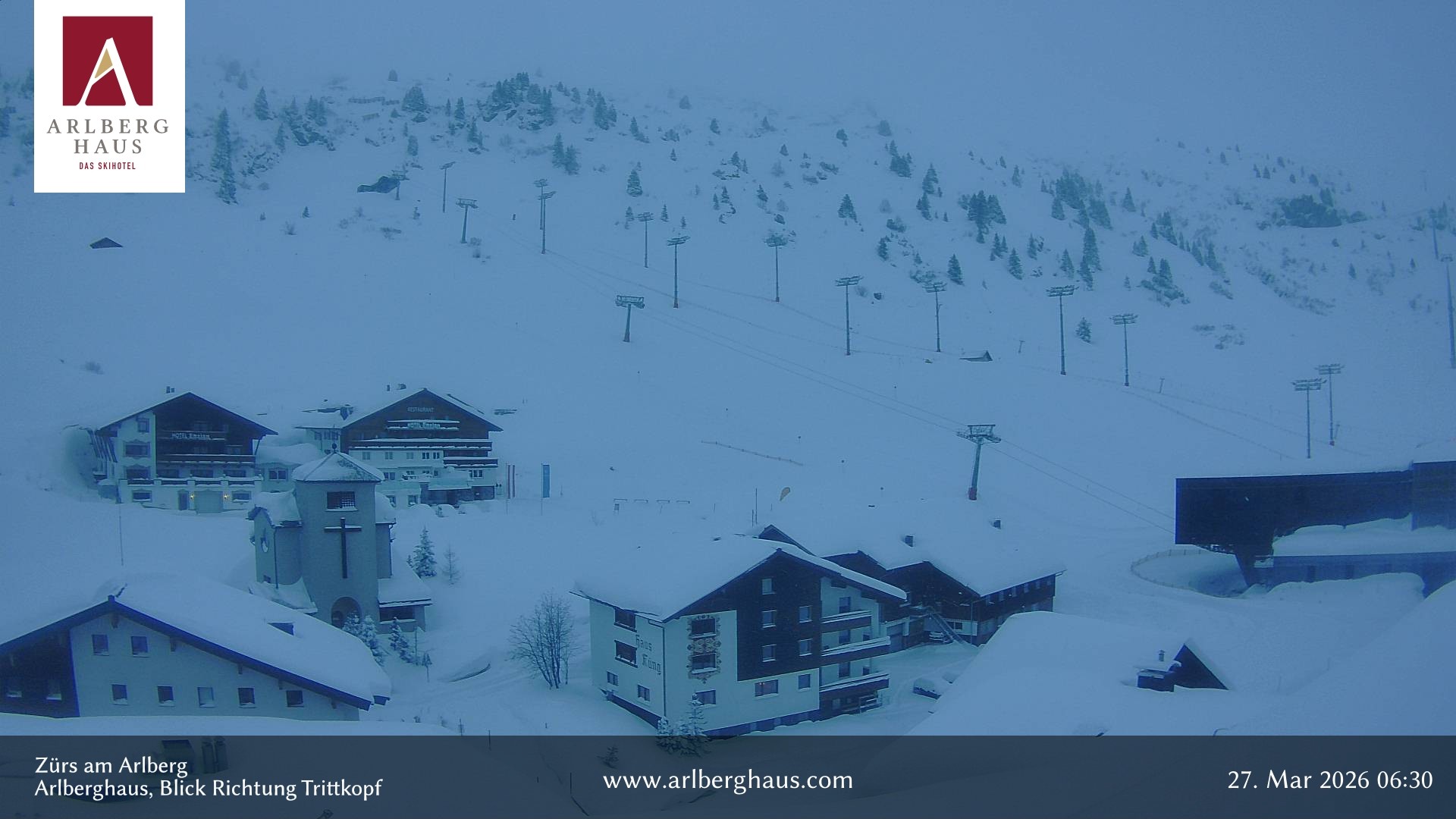 Archived image Webcam Arlberghaus at Zuers