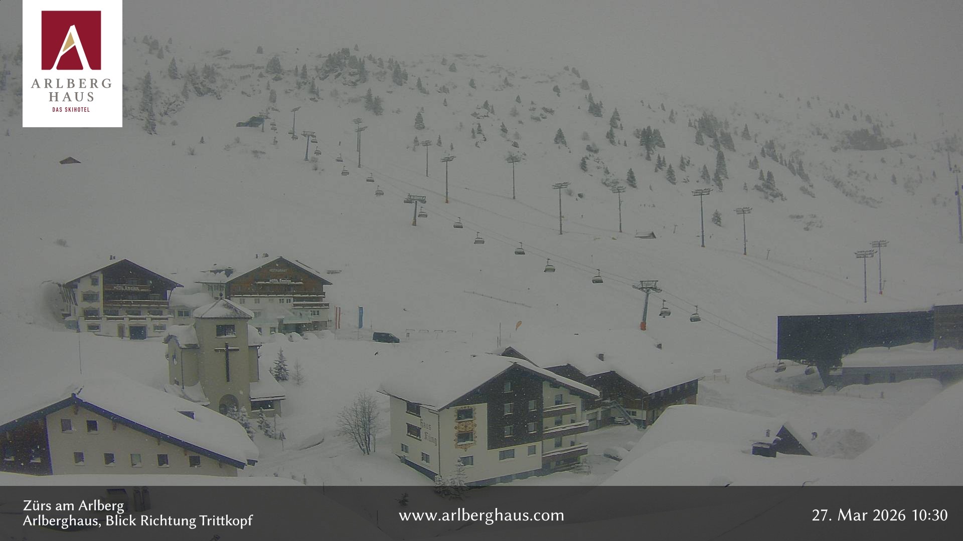 Archived image Webcam Arlberghaus at Zuers