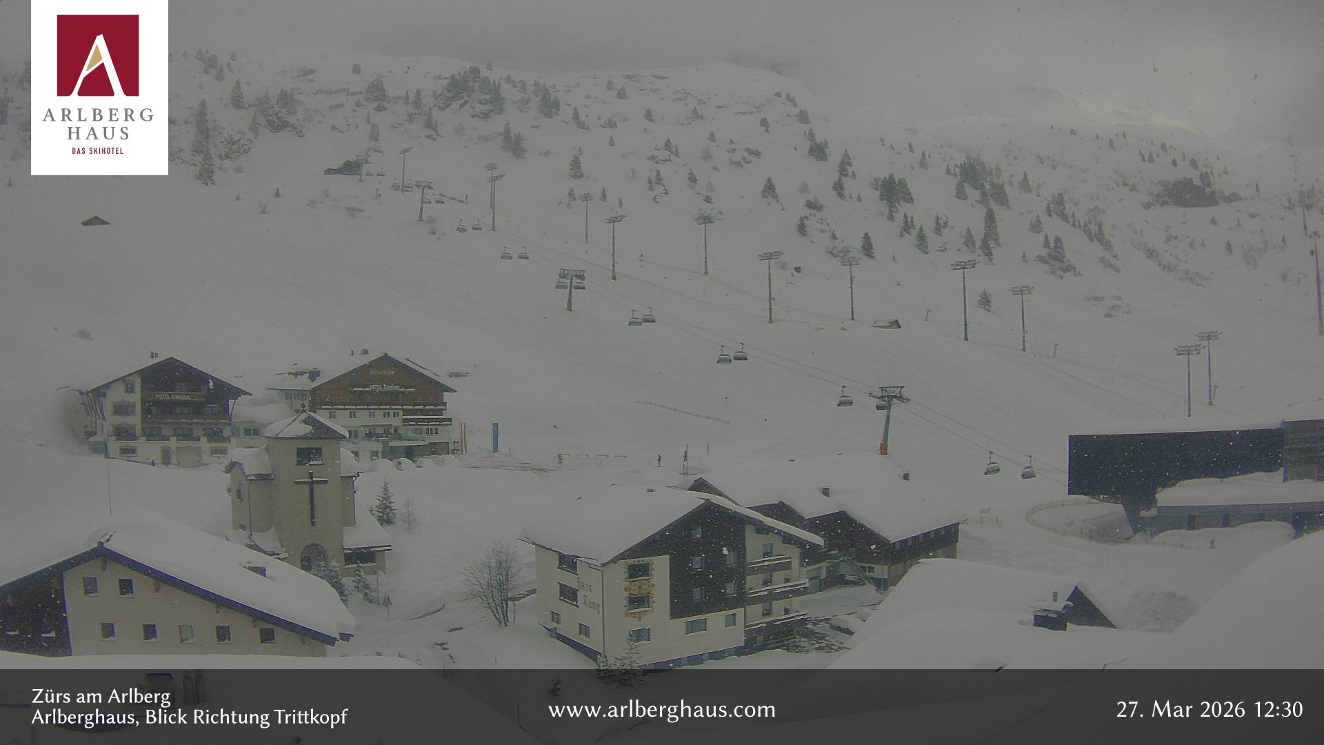 Archived image Webcam Arlberghaus at Zuers