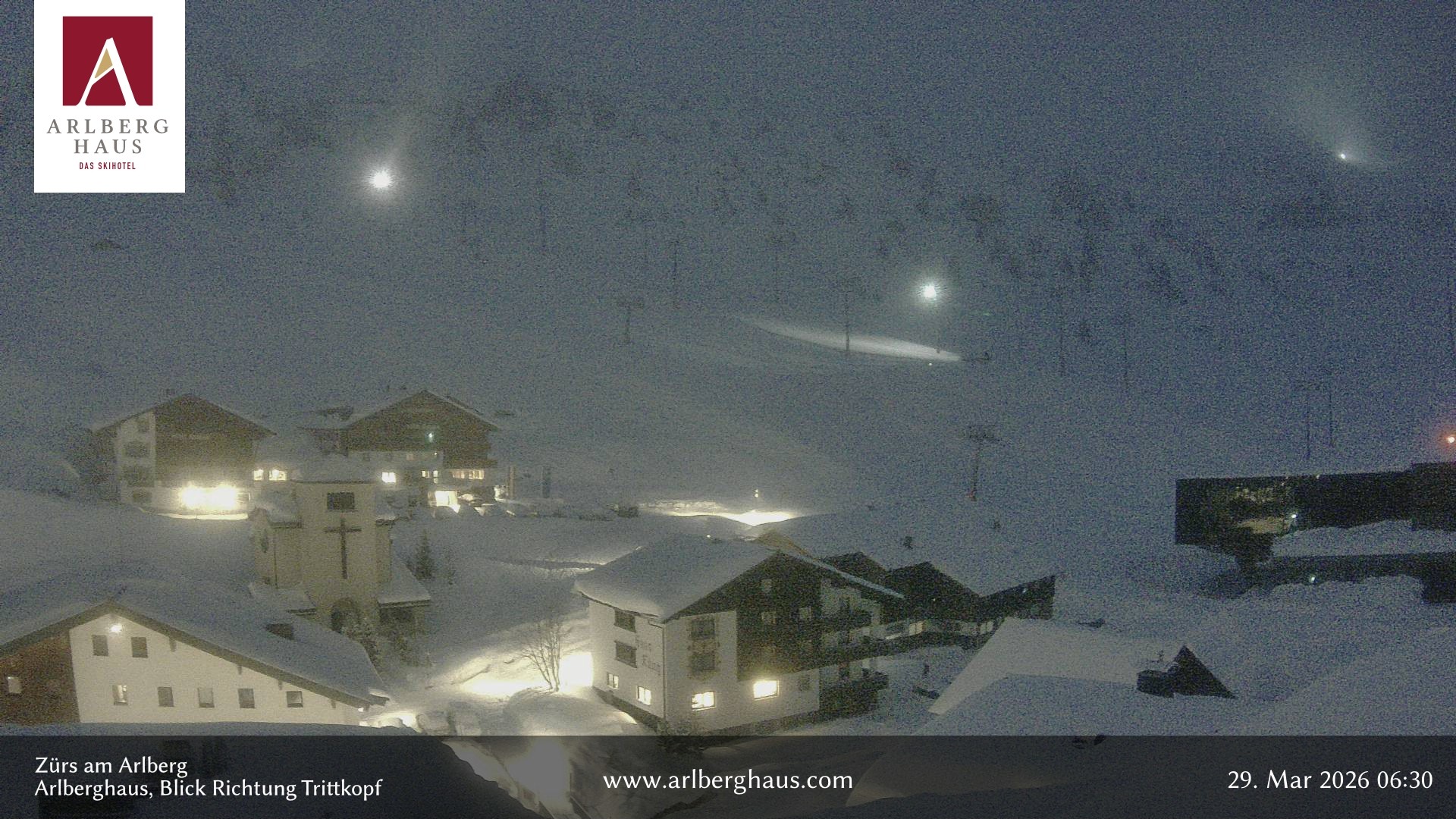 Archiv Foto Webcam Zürs: Hotel Arlberghaus