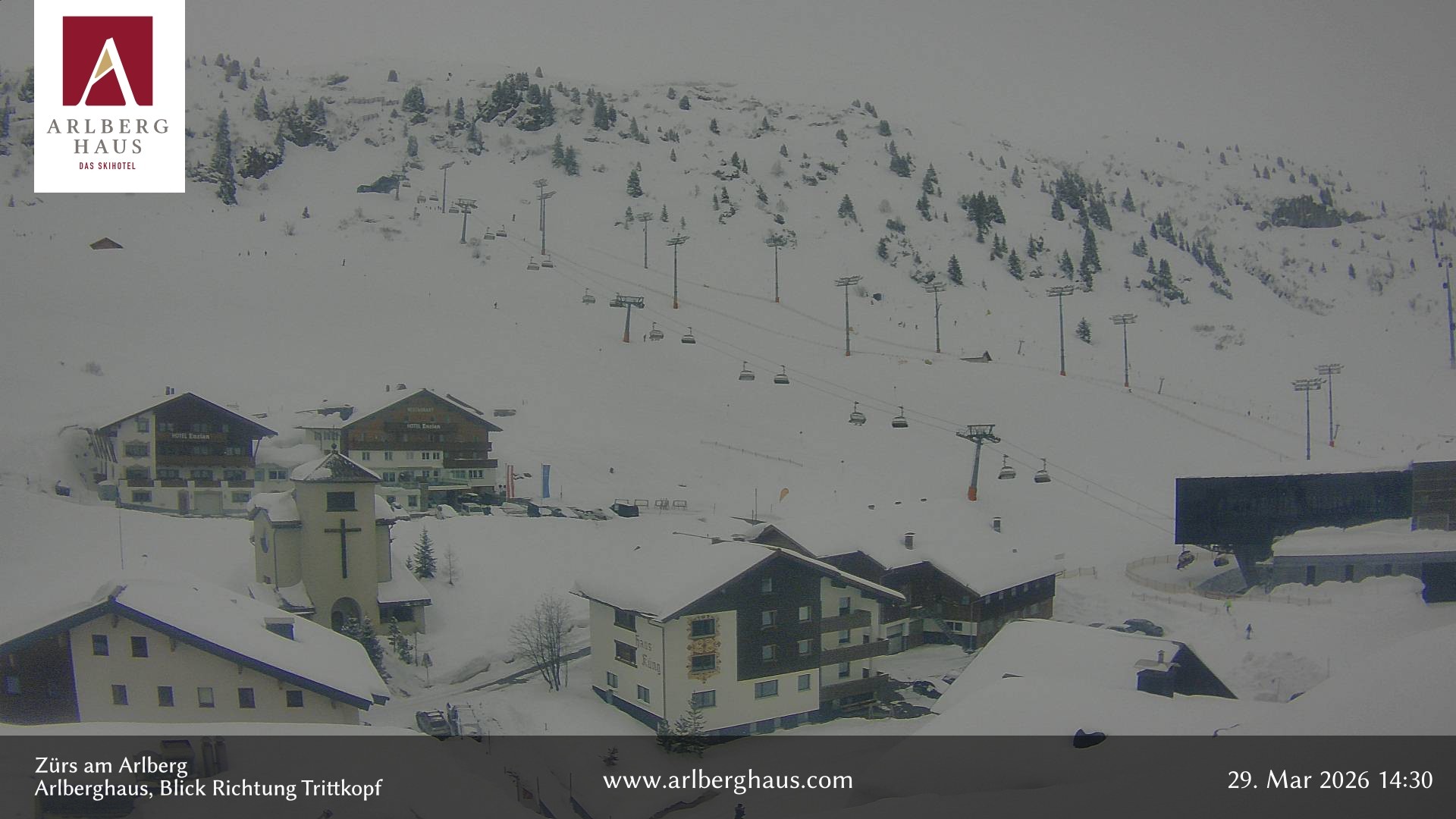 Archived image Webcam Arlberghaus at Zuers