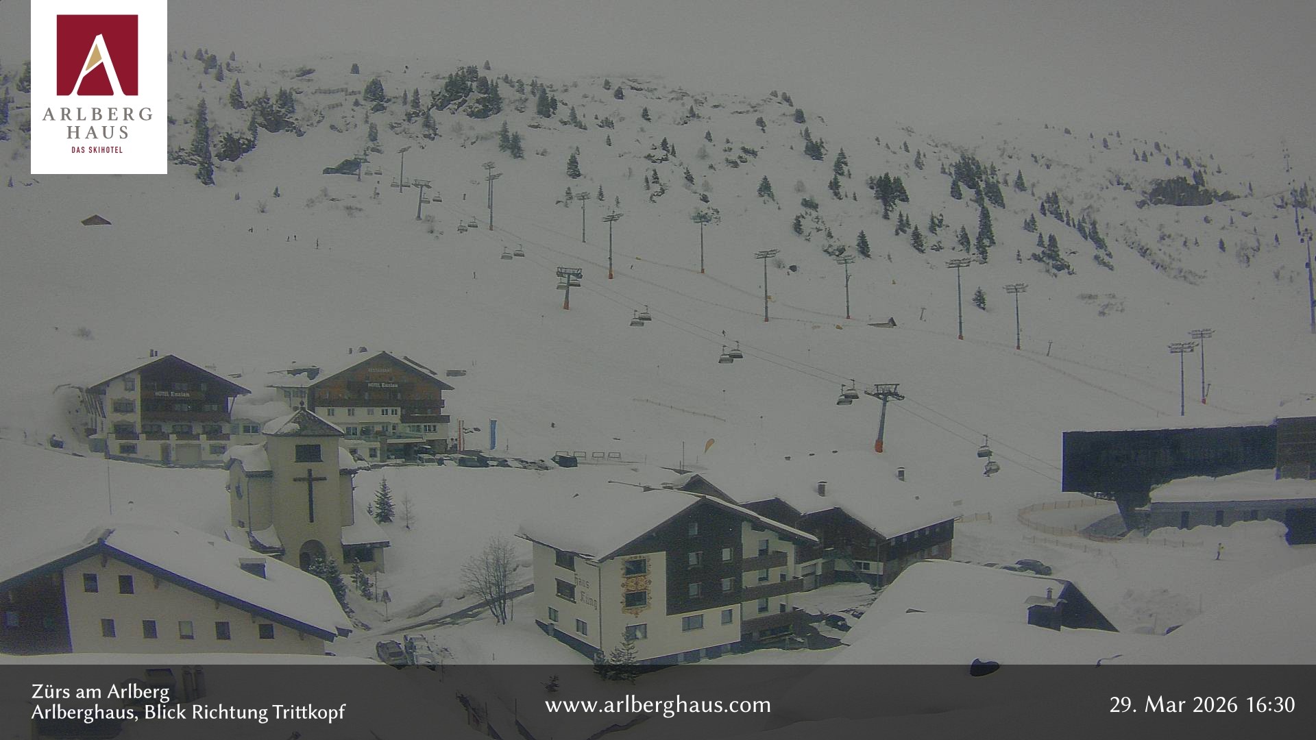Archived image Webcam Arlberghaus at Zuers