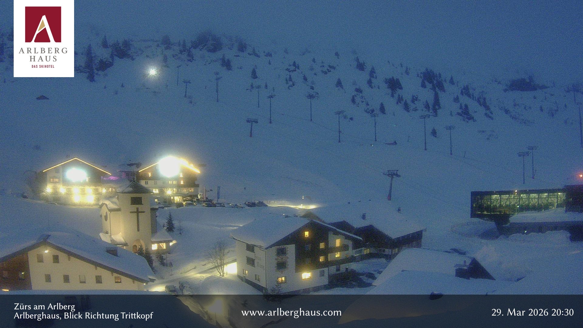 Archived image Webcam Arlberghaus at Zuers