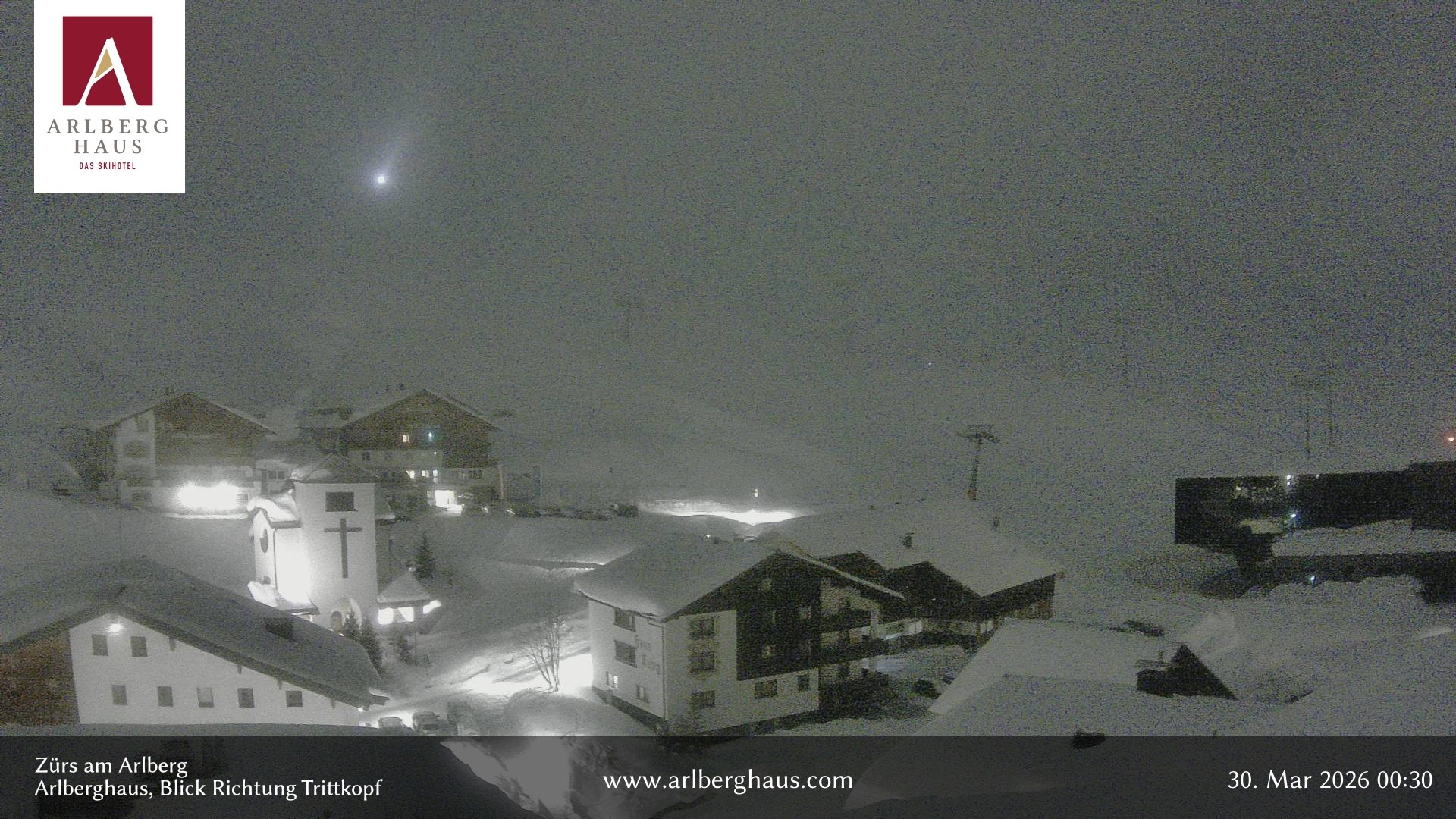 Archiv Foto Webcam Zürs: Hotel Arlberghaus